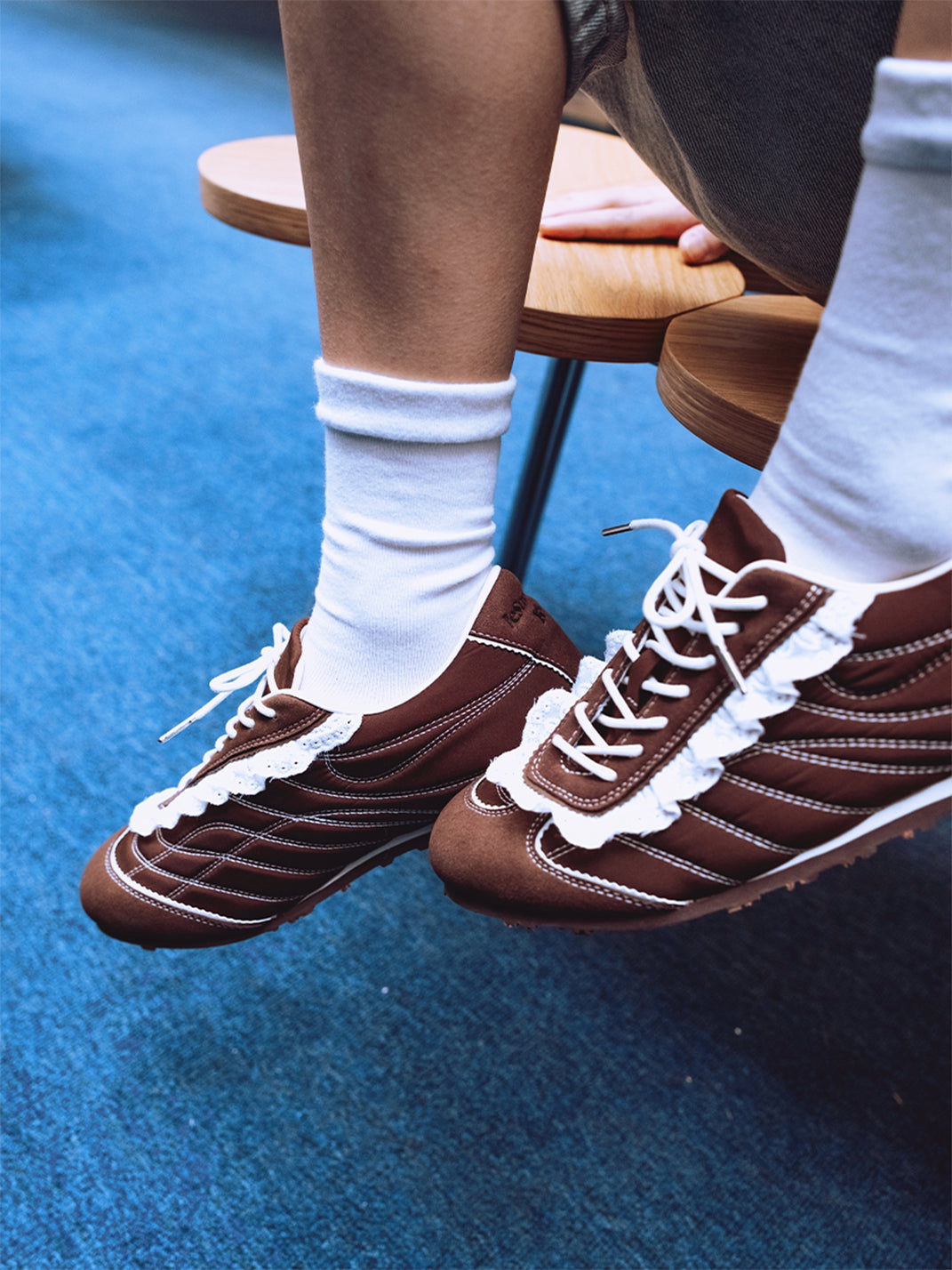 Brown Quilted Low-Profile Trainer Sneakers - View 2