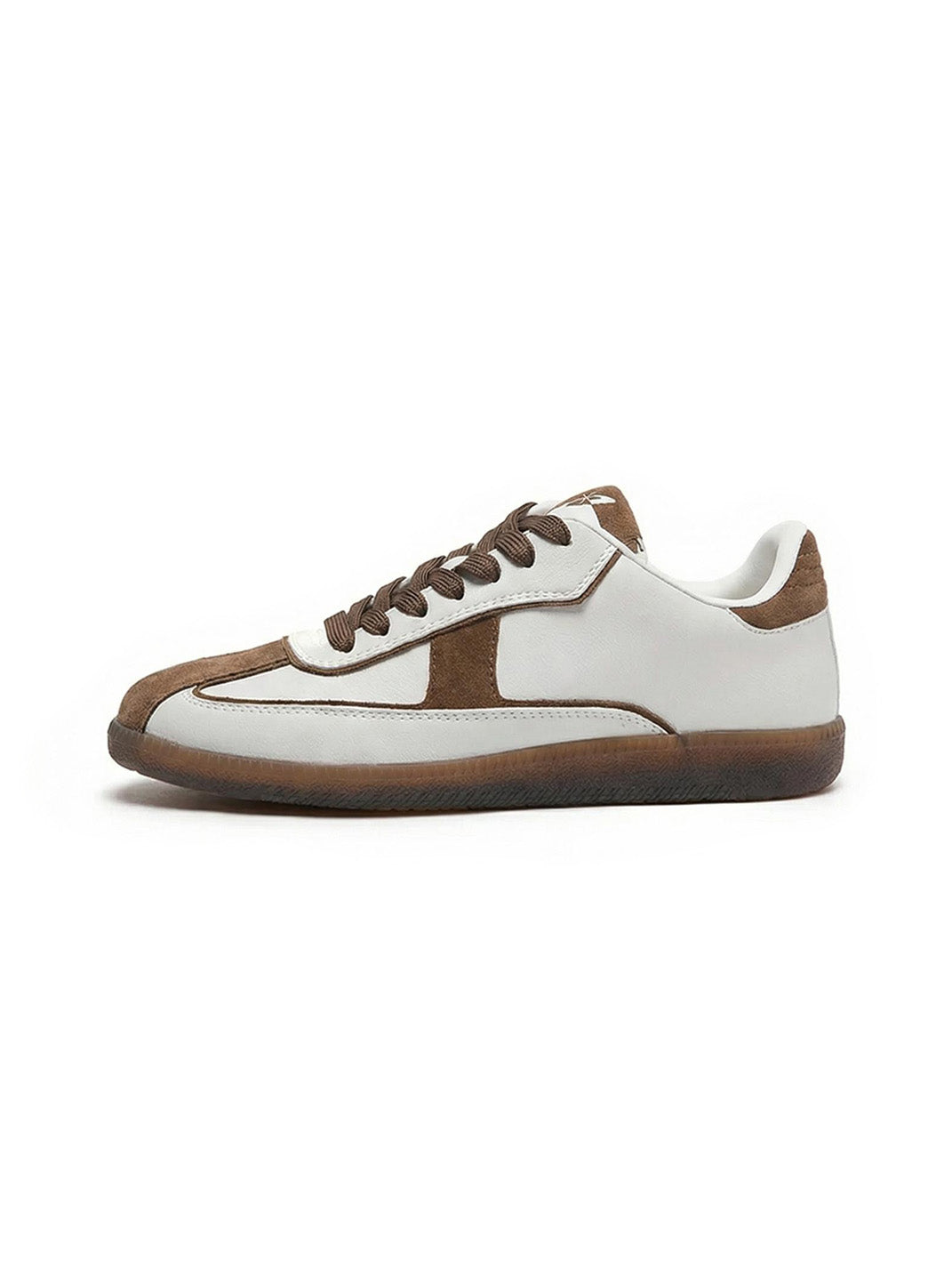 Brown Suede-Panel Gum-Sole Trainers