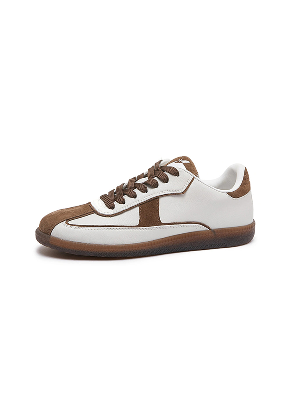 Brown Suede-Panel Gum-Sole Trainers - View 8