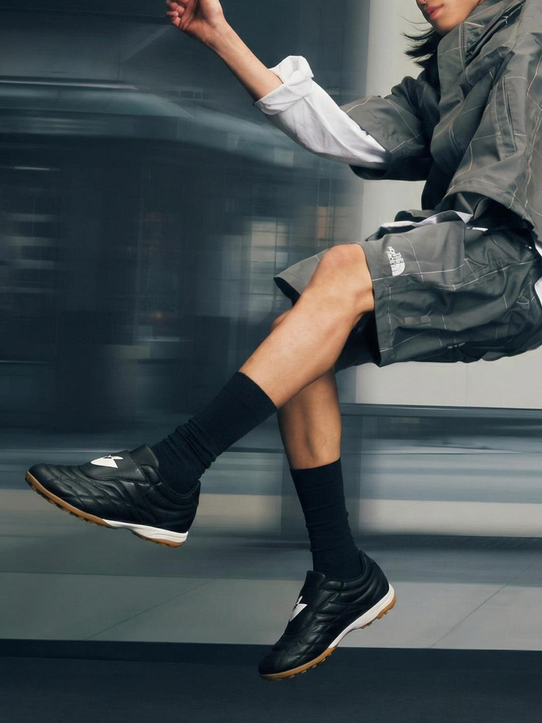Quilted Leather Soccer Trainer Sneakers - View 4