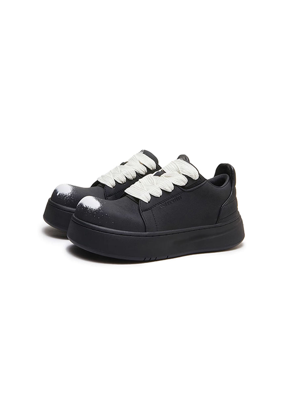Spray-Finish Leather Platform Derby Shoes - View 7