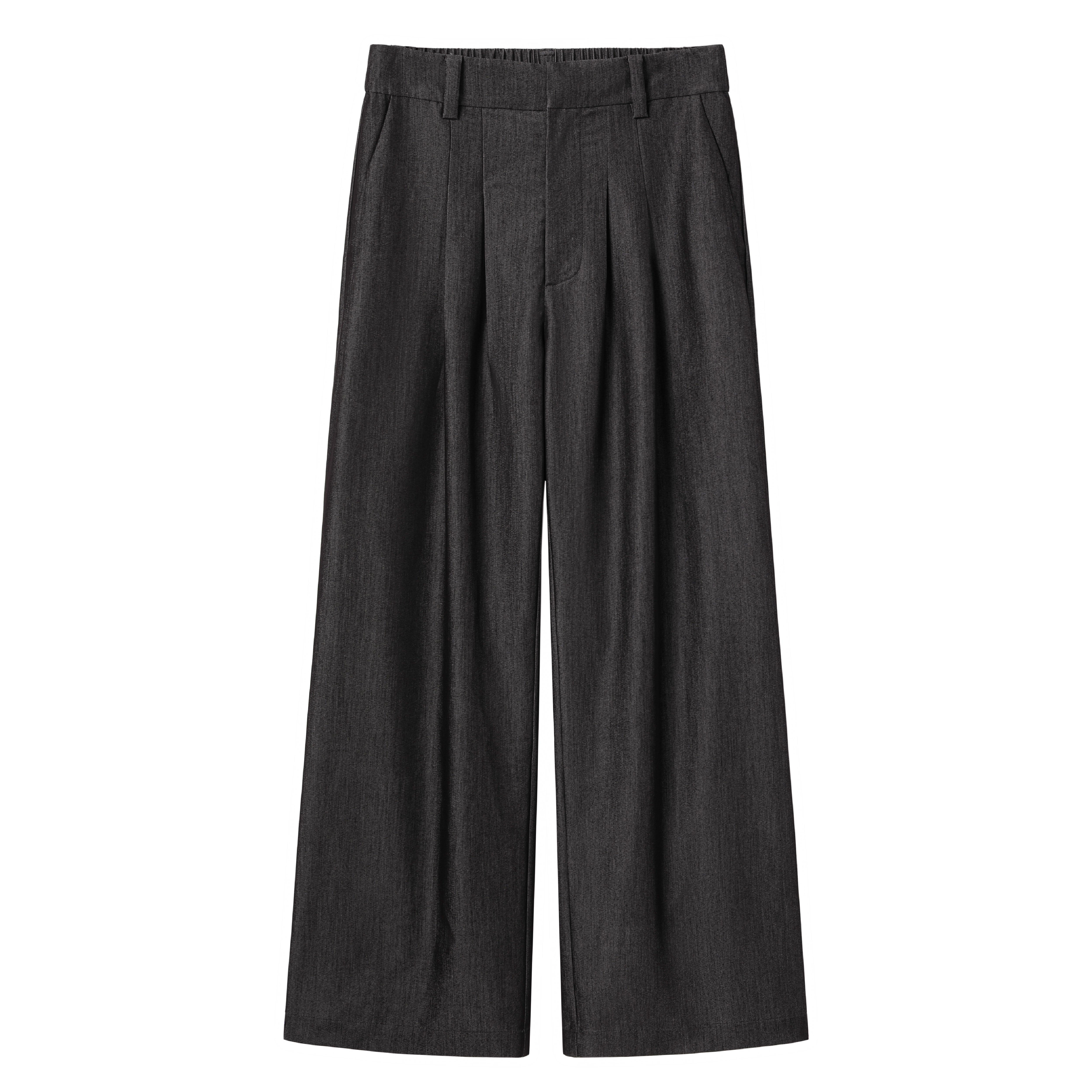 Black floral trousers, product view