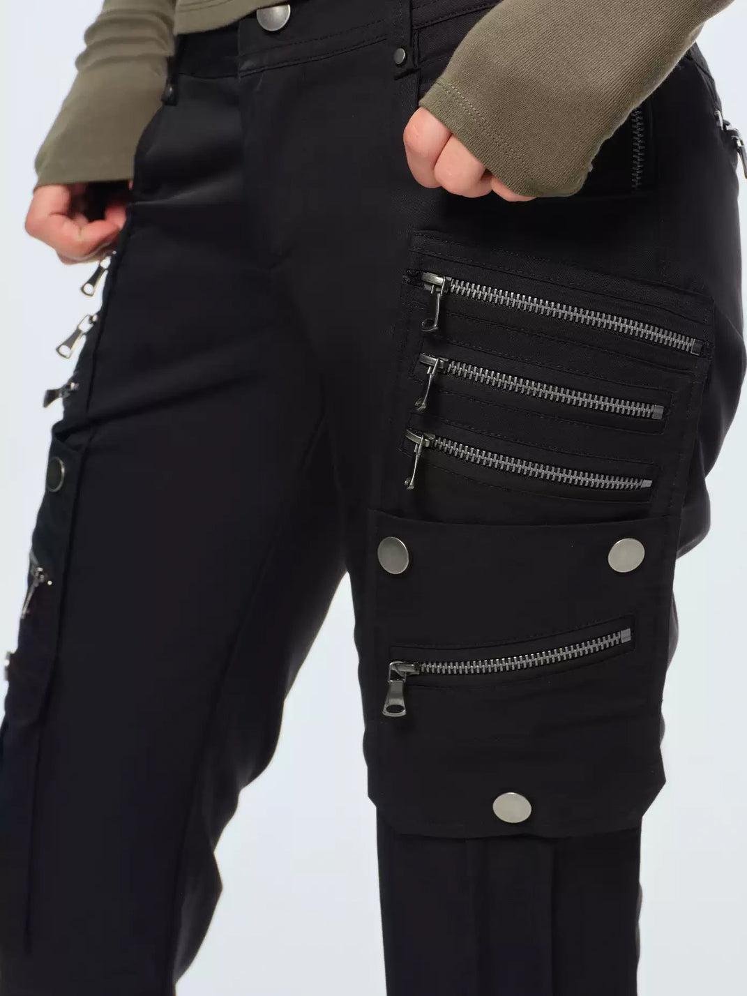Low-Slung Zip-Pocket Utility Pants — product view 4