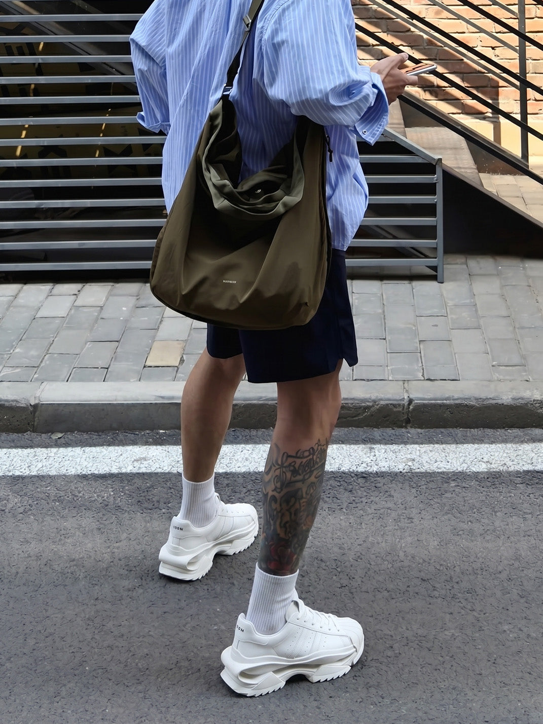 White Cutout-Sole Platform Sneakers - View 3