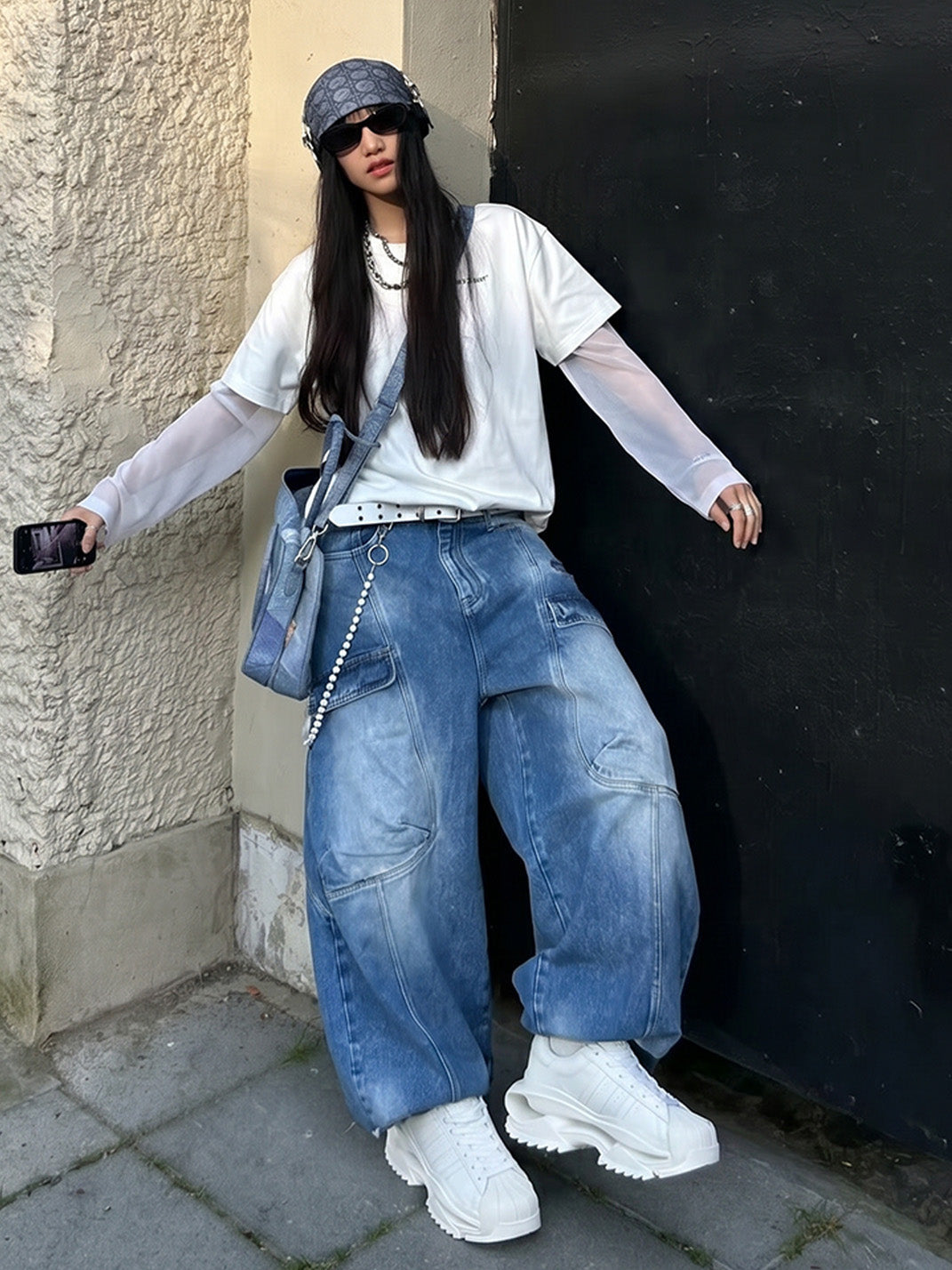 White Cutout-Sole Platform Sneakers - View 4