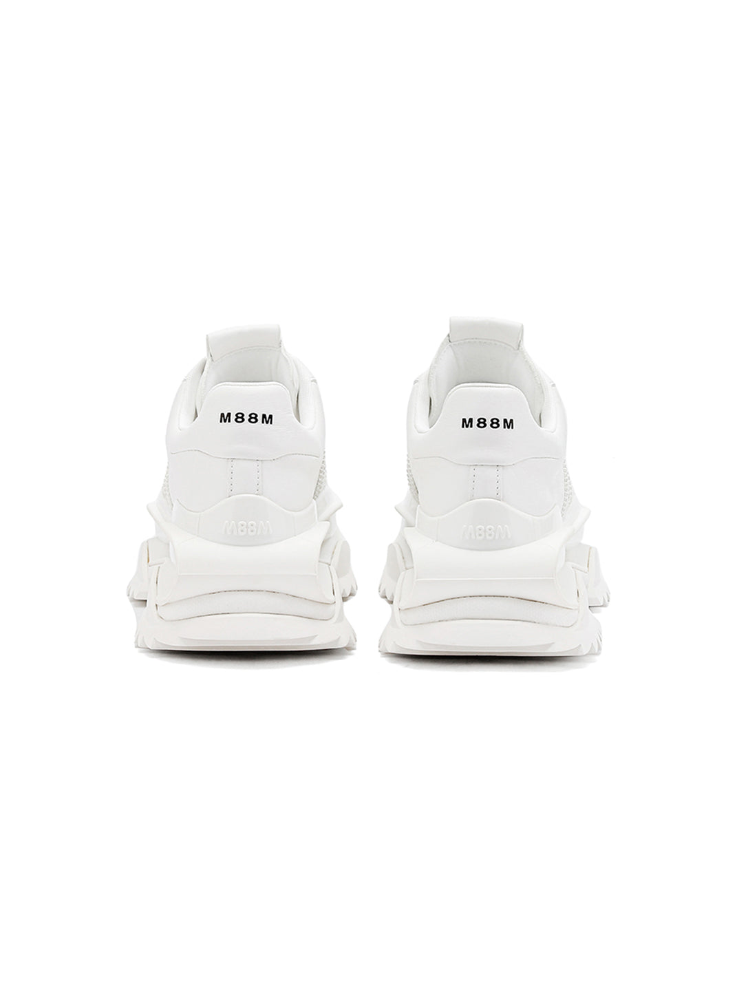 White Cutout-Sole Platform Sneakers - View 7