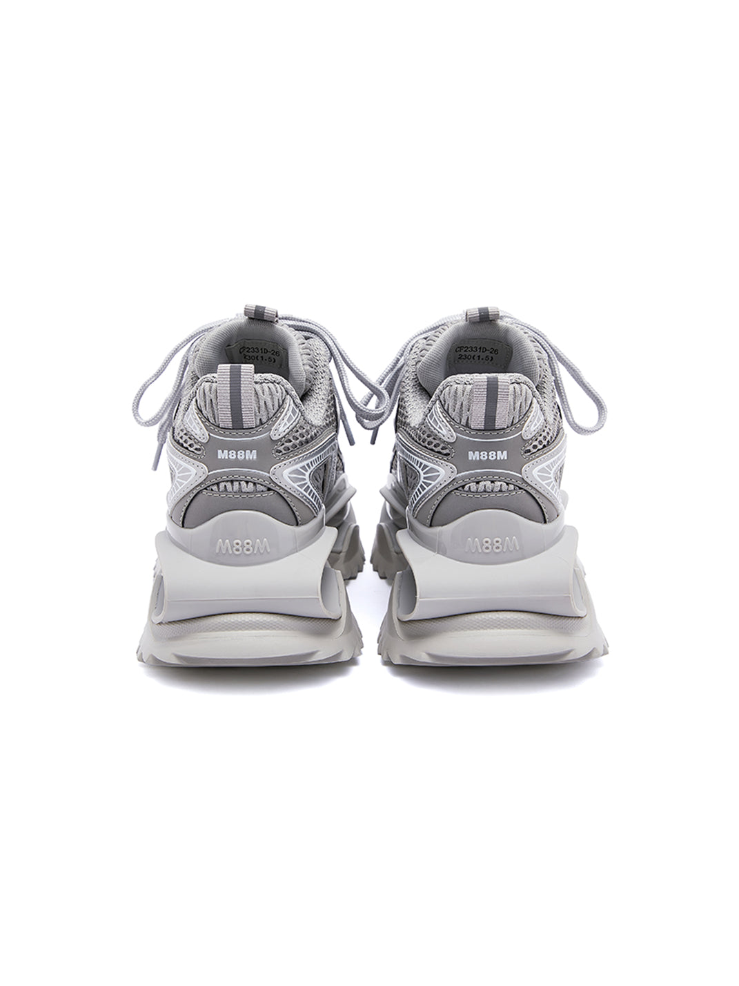 Silver Mesh Sculpted-Sole Runner Sneakers - View 7