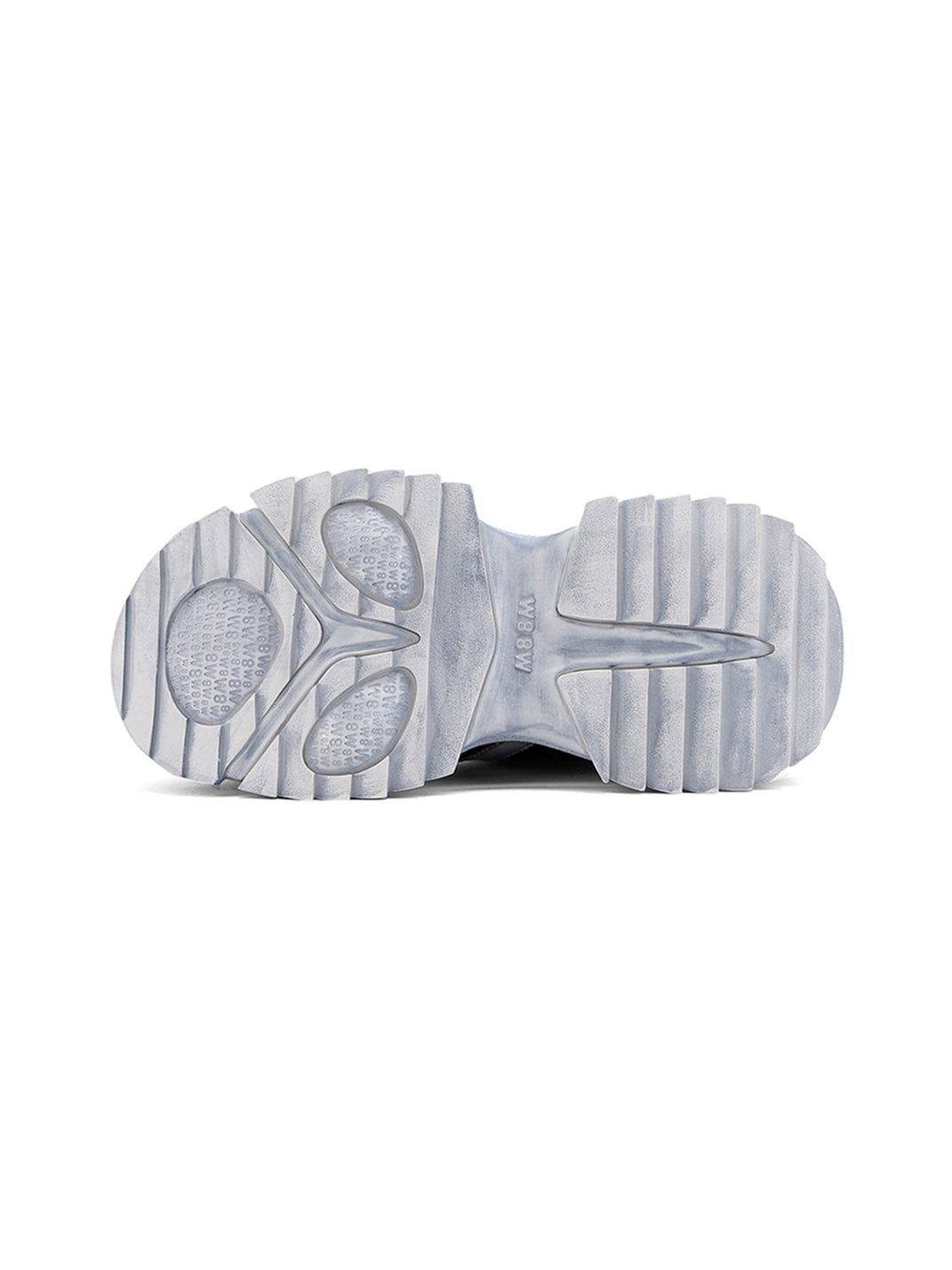 Washed Blue Leather Platform Court Sneakers - View 7