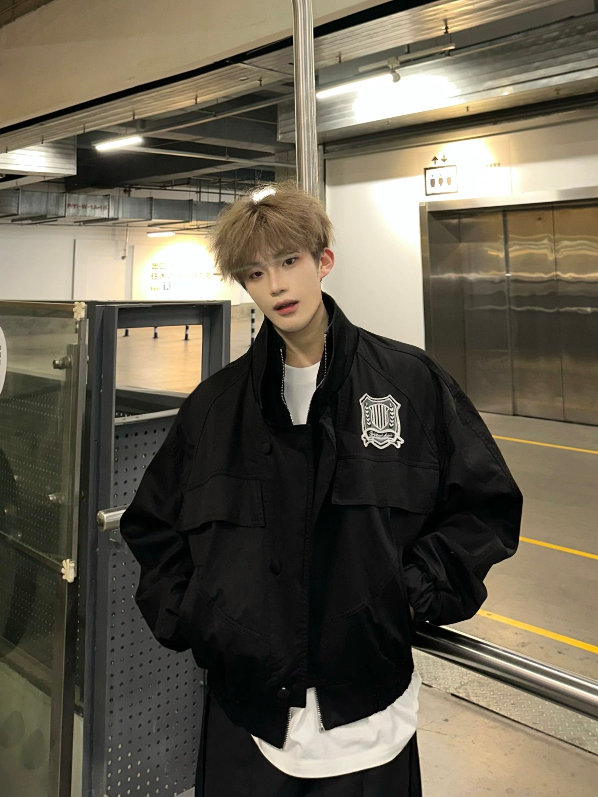 Layered Stand-Collar Utility Jacket product view 1