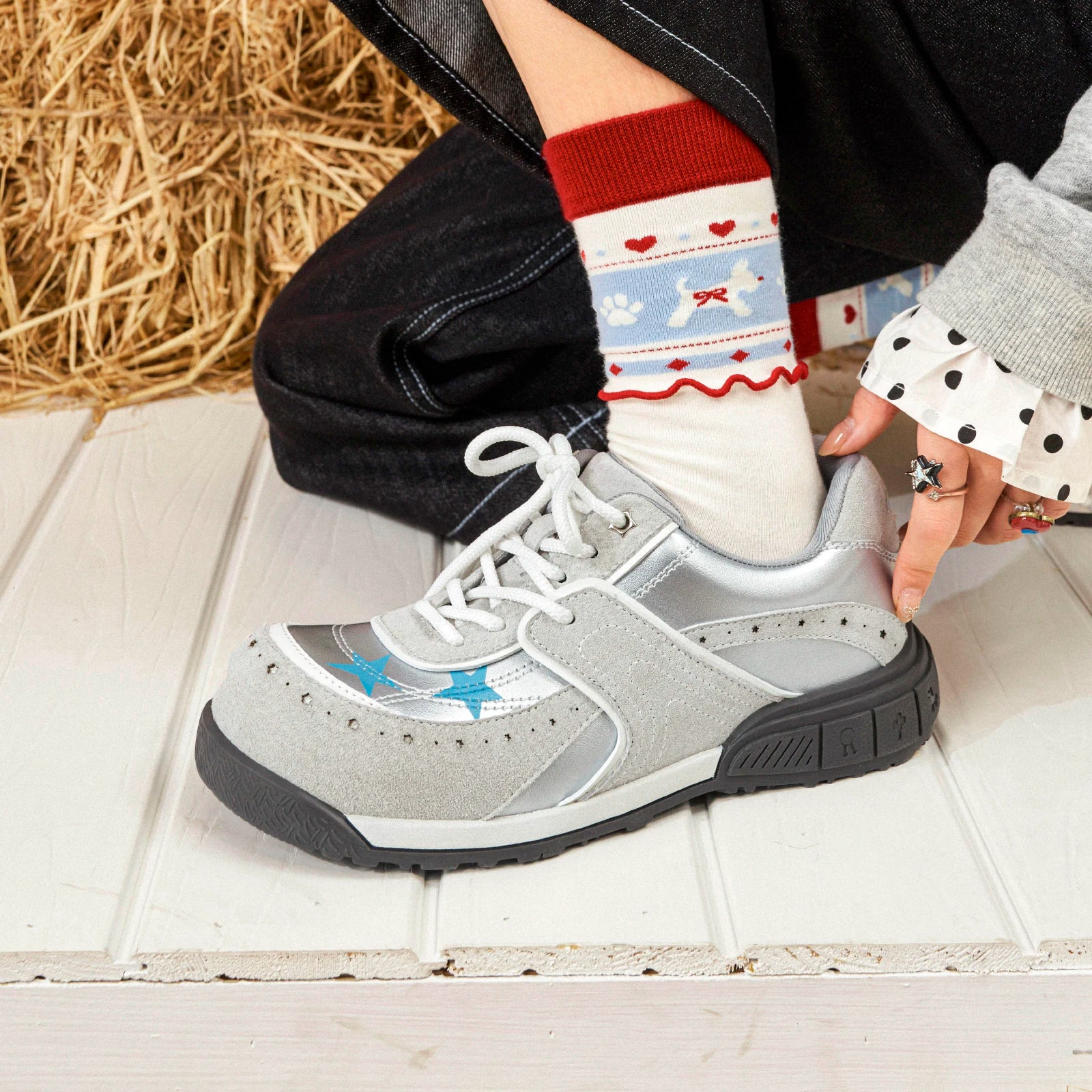 Star-Panel Platform Sneakers product view 1