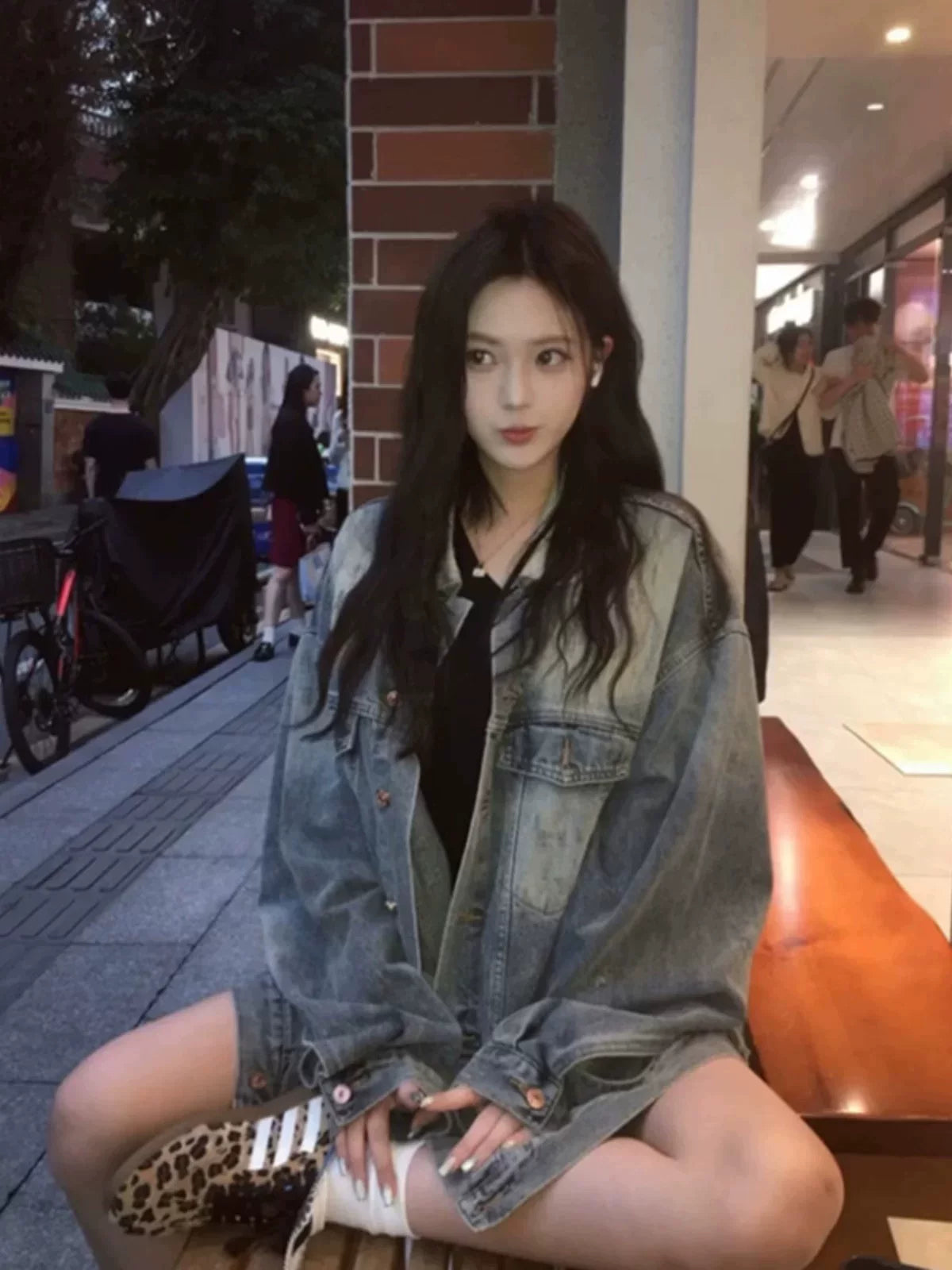 Washed Oversized Denim Jacket product view 1