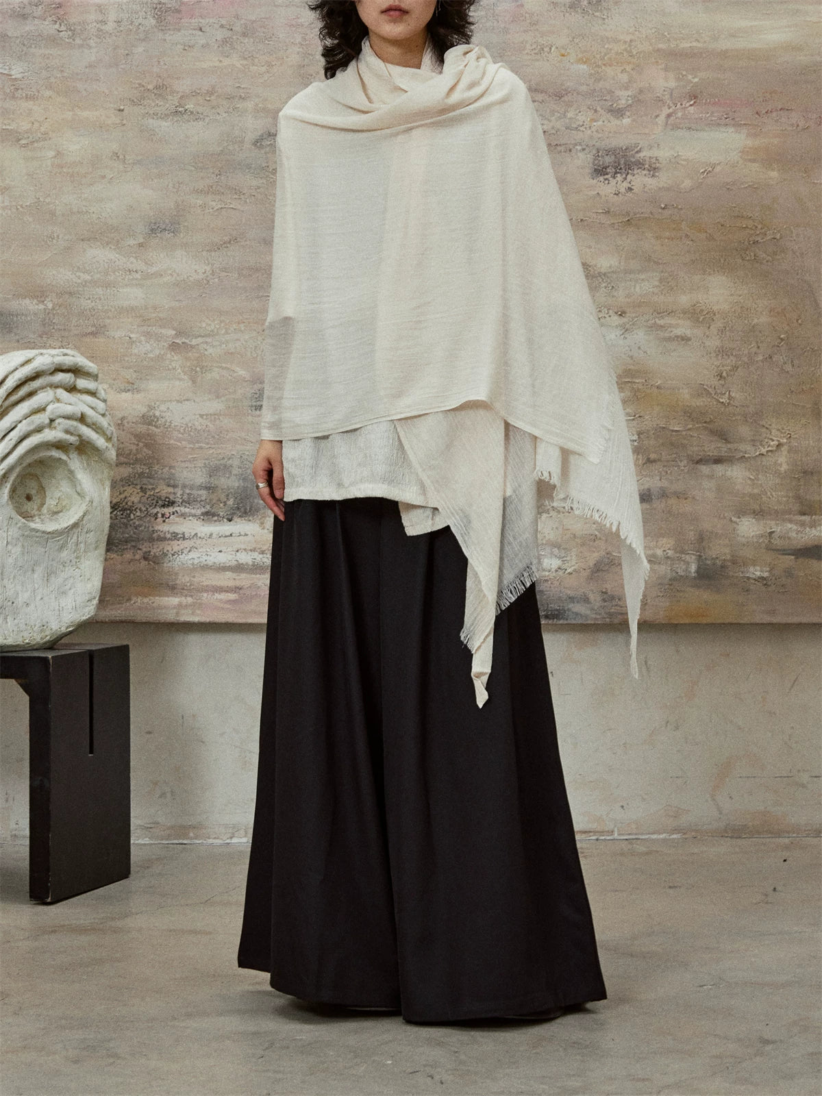 Lightweight Solid Scarf and Shawl product view 1