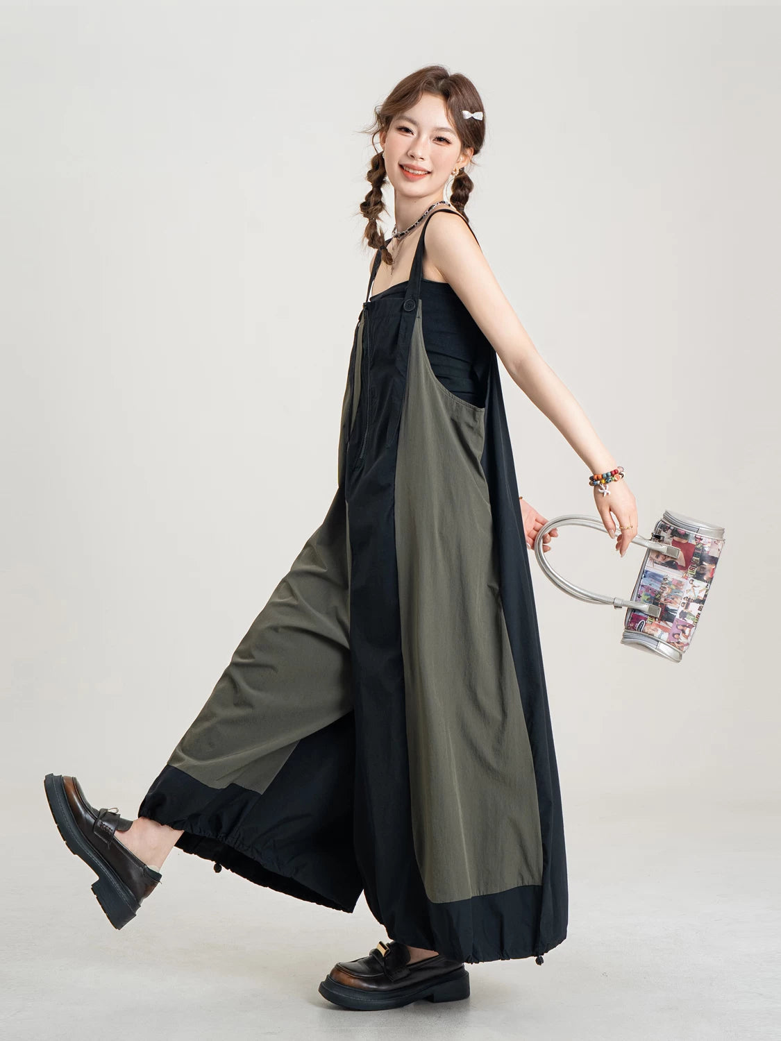 Color-Block Balloon-Leg Jumpsuit product view 2
