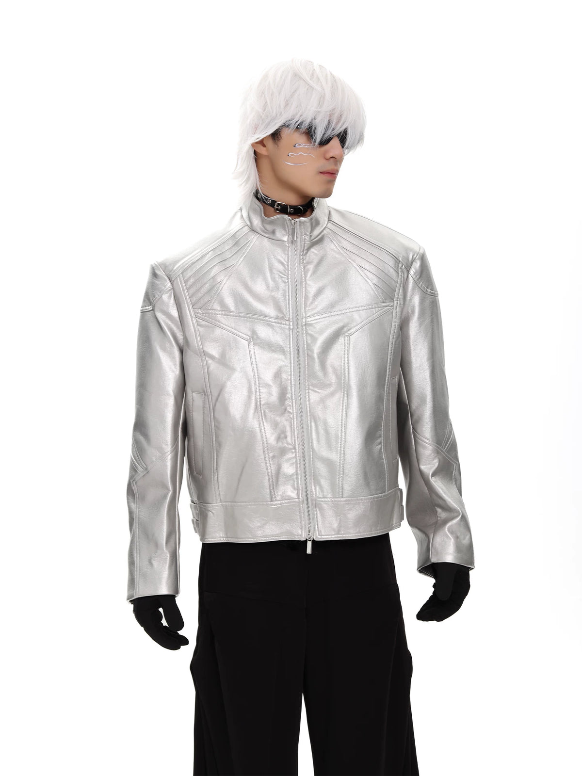Silver Spine Moto Jacket product view 2