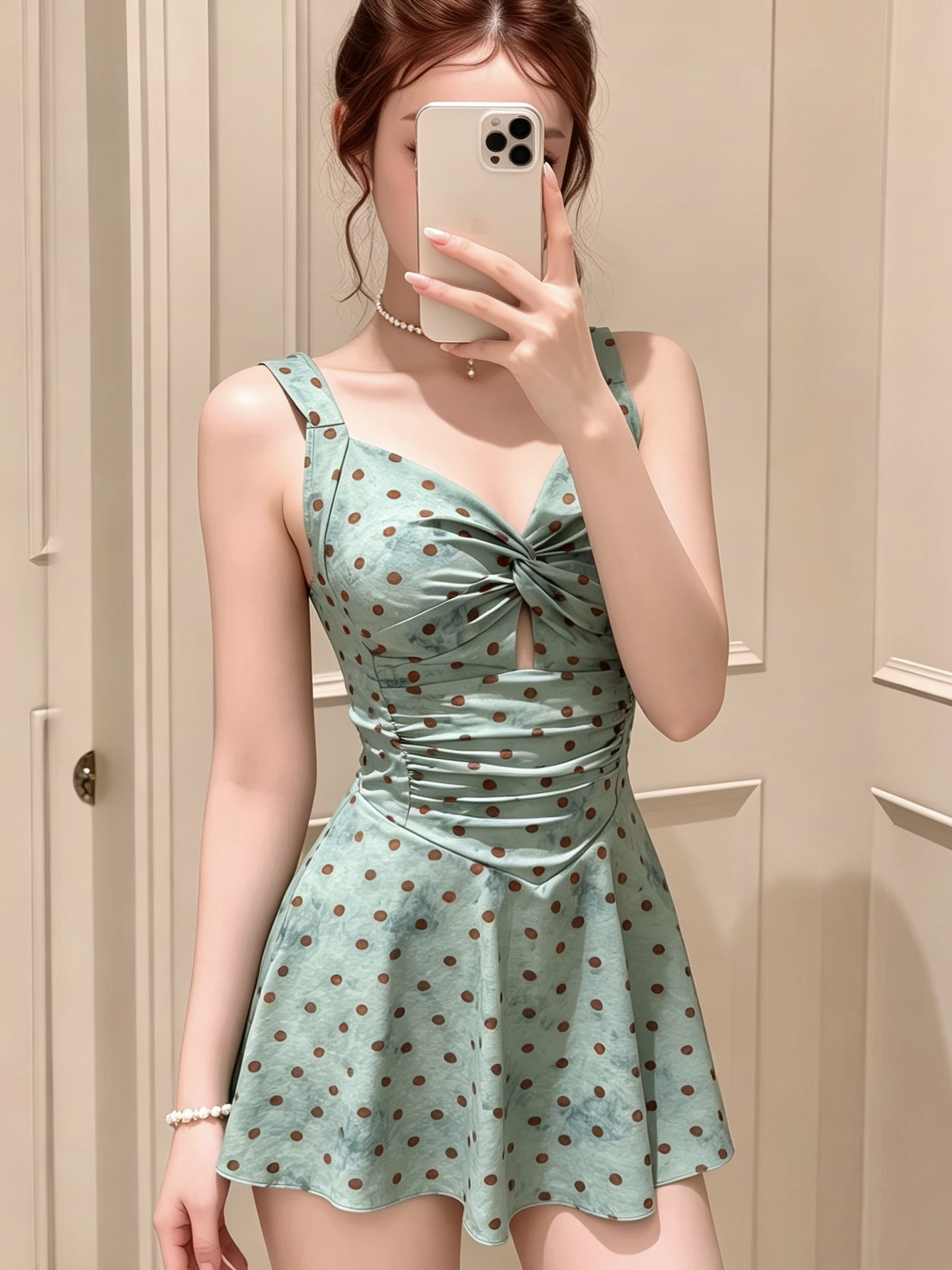 Polka-Dot Swim Dress product view 2