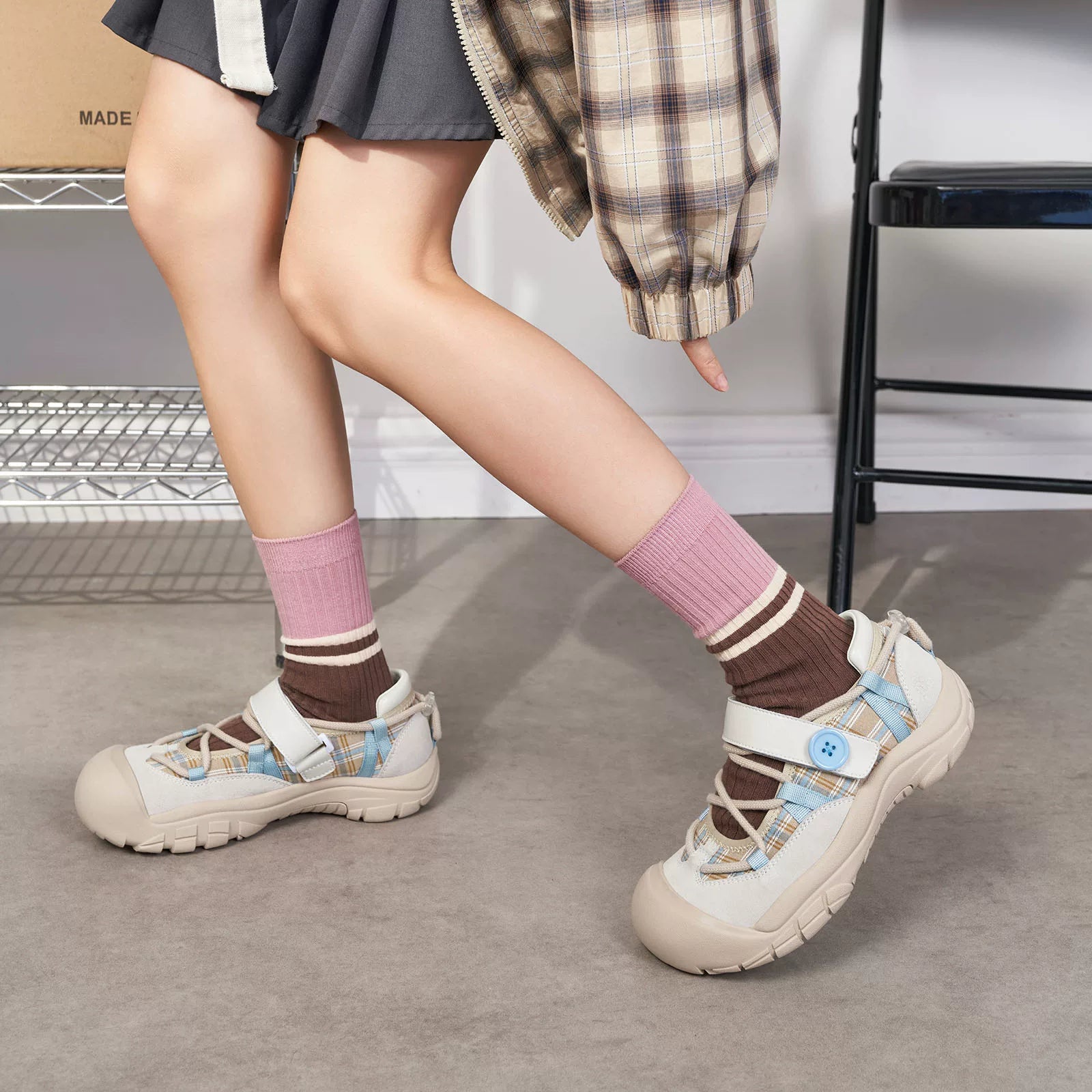 Contrast-Cord Sport Mary Jane Shoes product view 2
