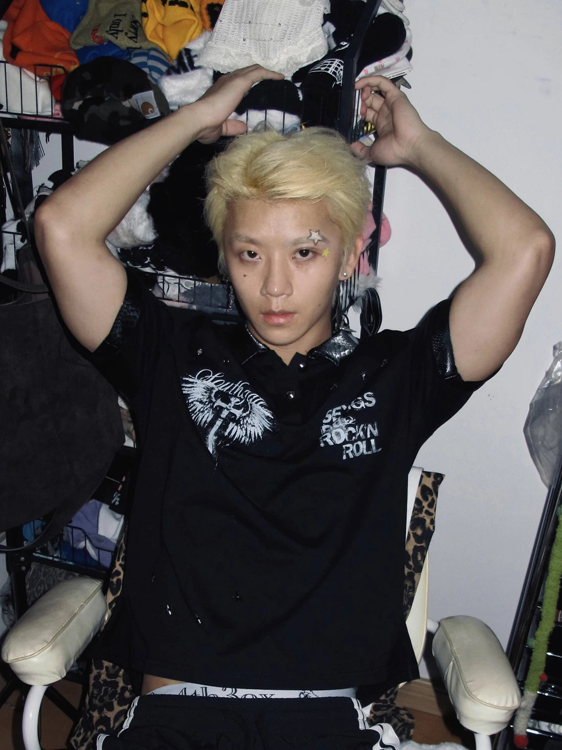 Studded Rock Graphic Cotton Polo product view 3