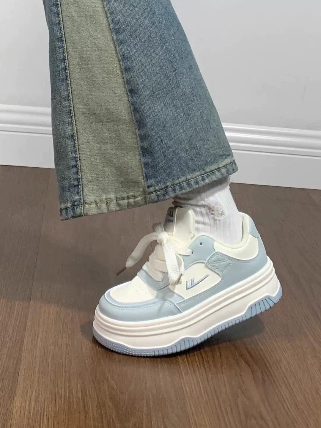 Contrast-Sole Platform Sneakers product view 3