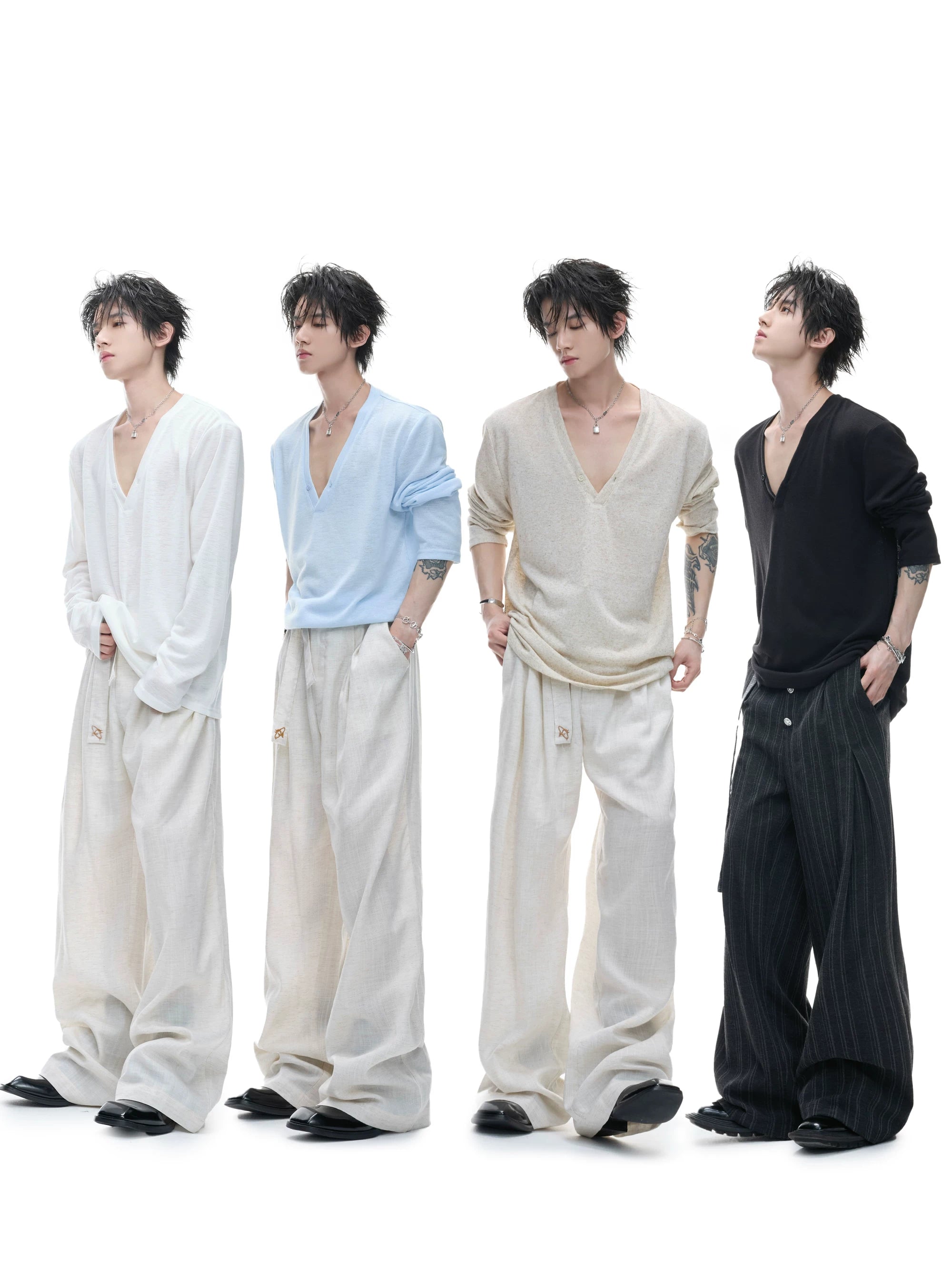 Airy Deep V-Neck Long-Sleeve Top product view 2