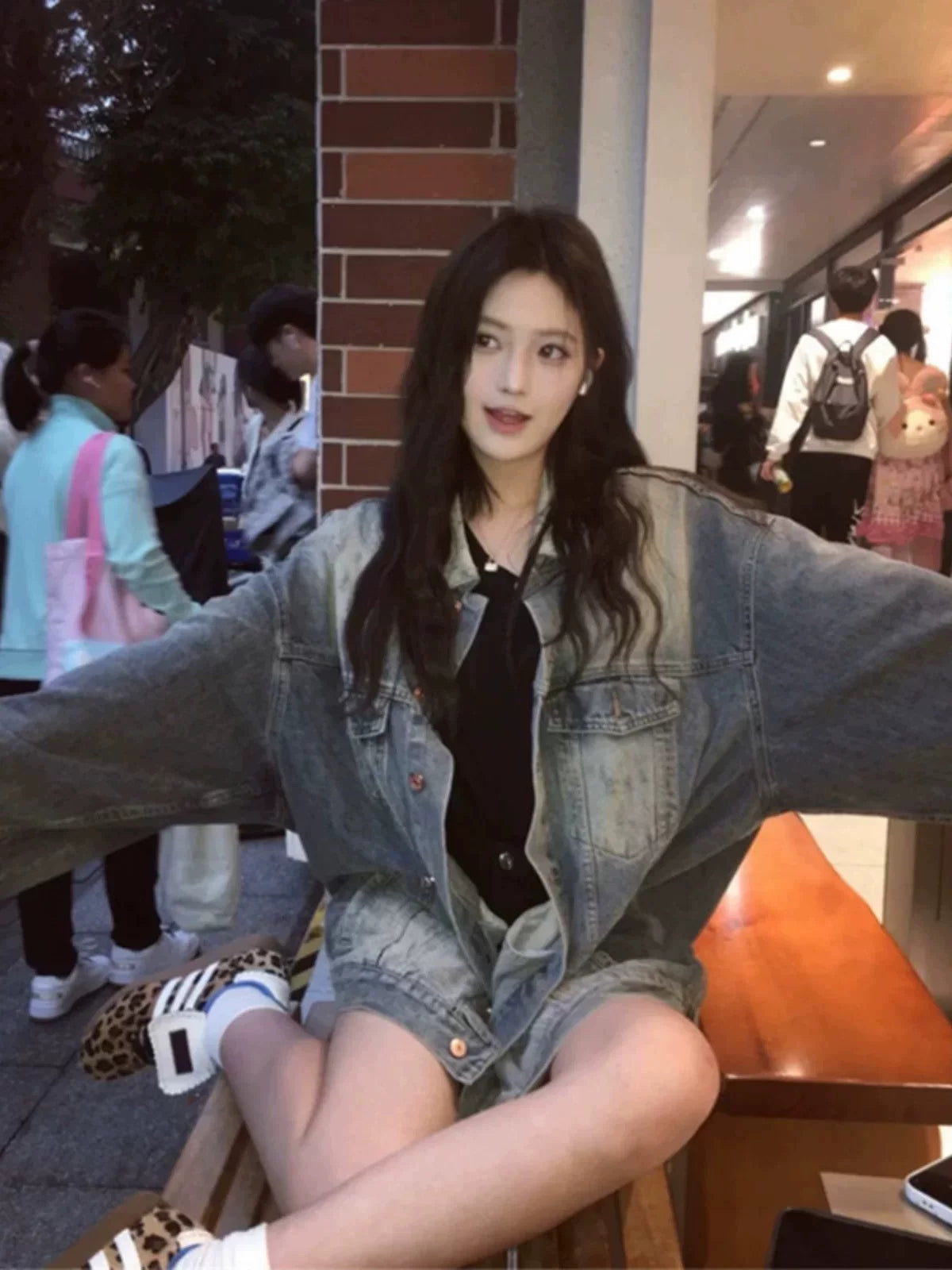 Washed Oversized Denim Jacket product view 3
