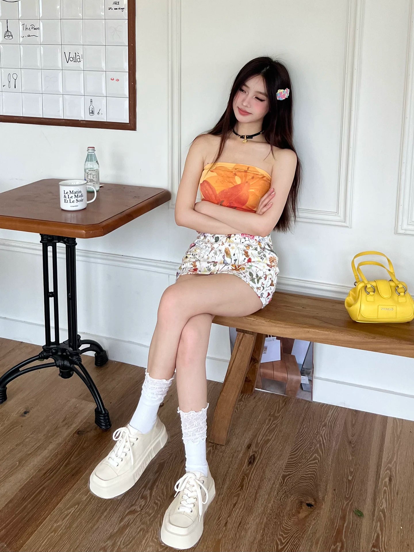 Square-Toe Platform Canvas Sneakers product view 2