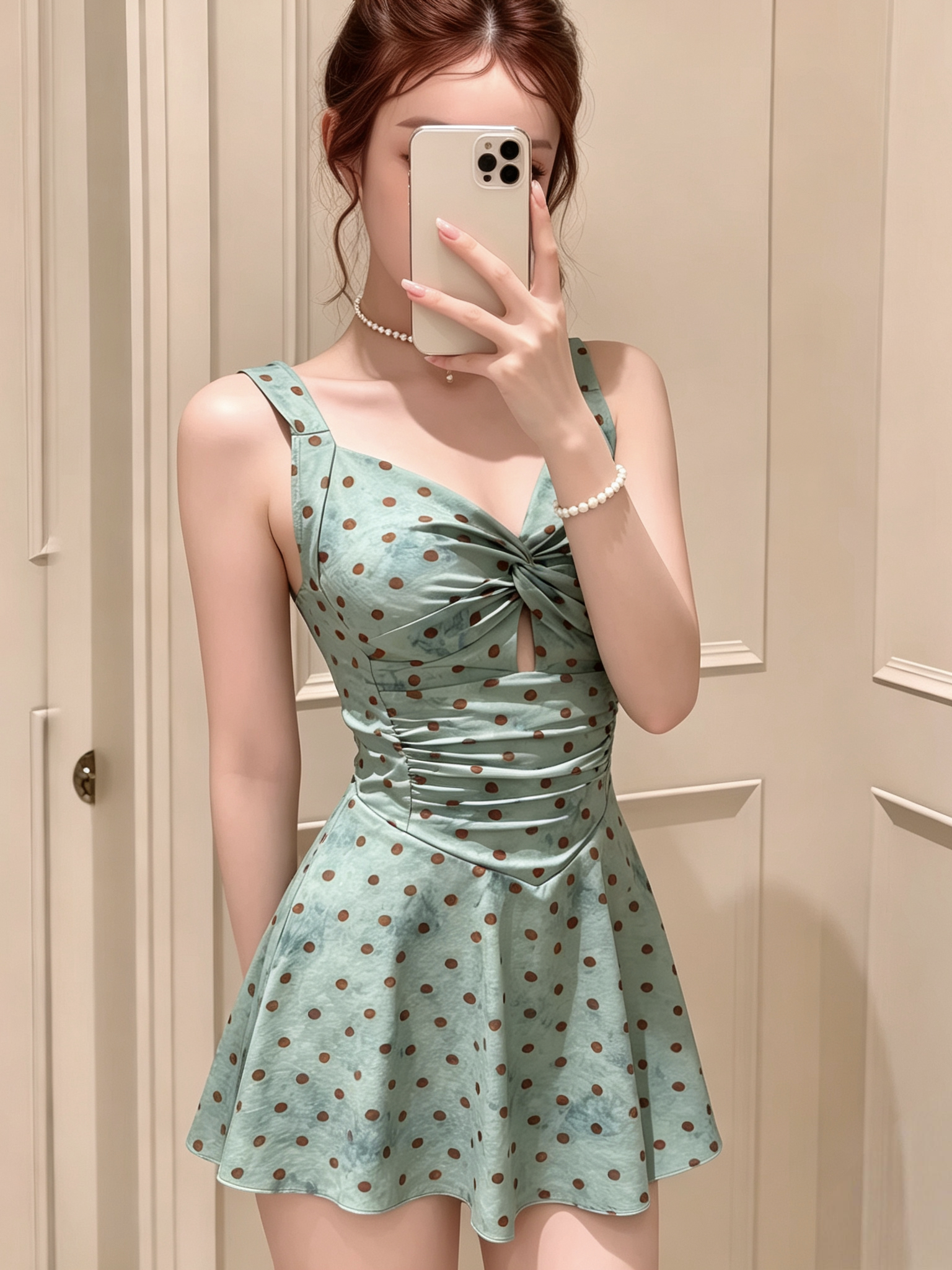 Polka-Dot Swim Dress product view 3