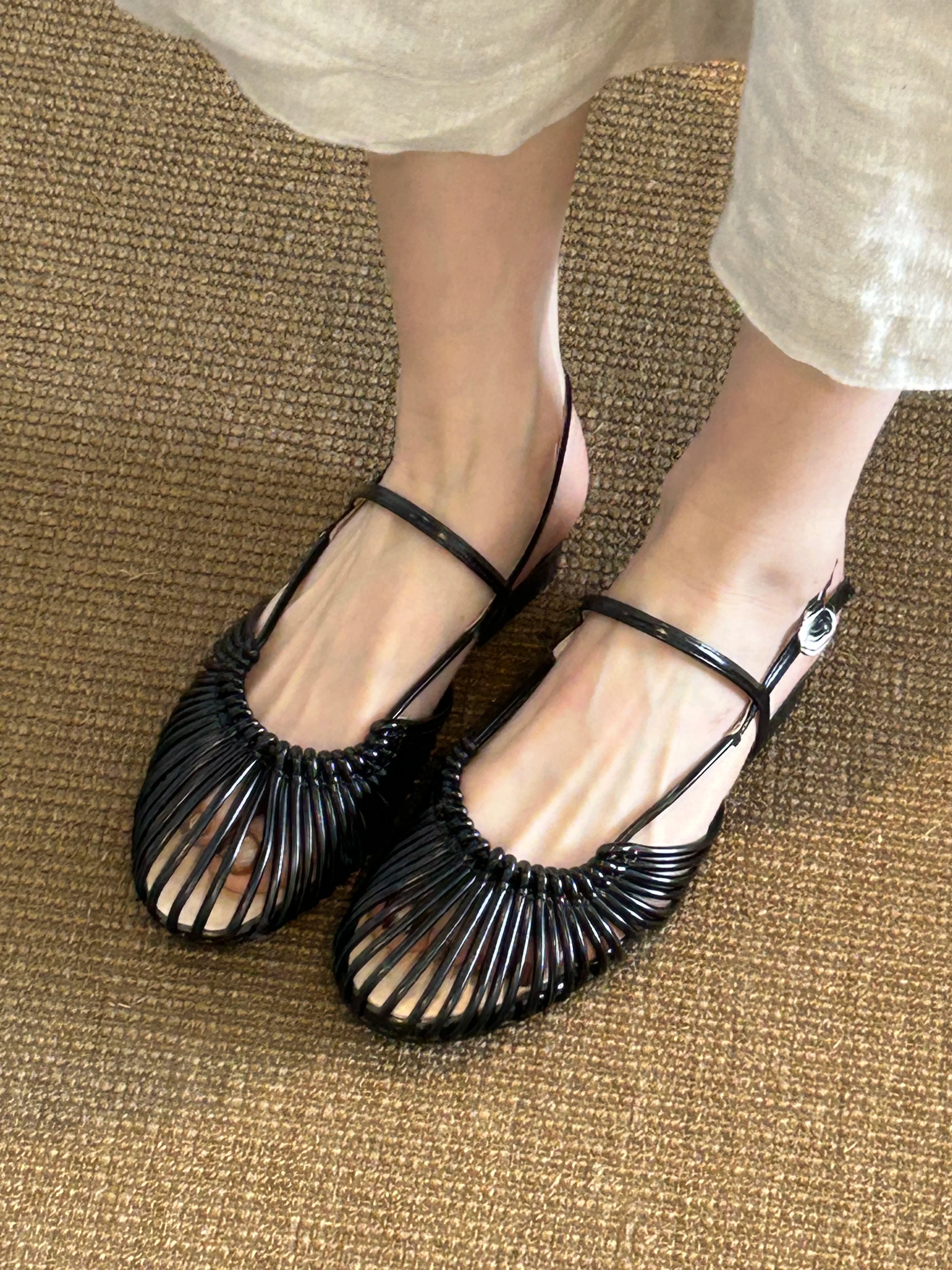 Woven Caged Mary Jane Sandals product view 3