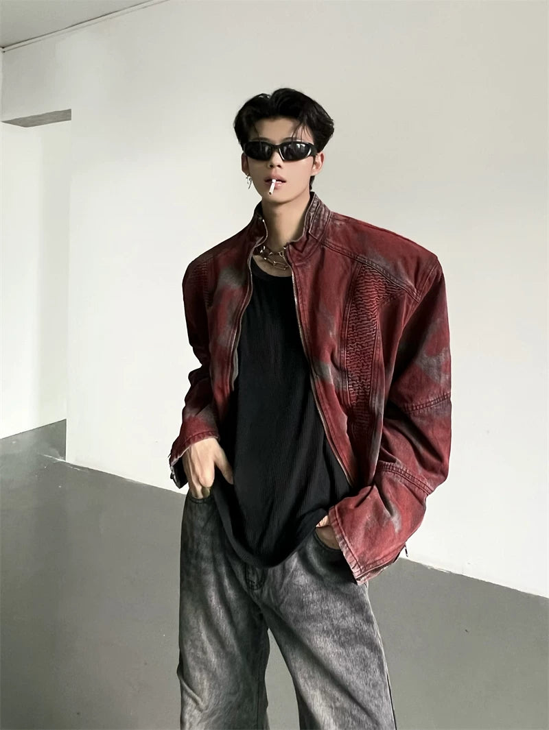 Gradient-Wash Stand-Collar Jacket product view 4