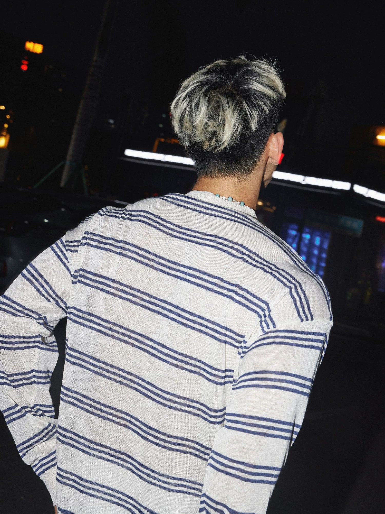 Textured Stripe Long-Sleeve Henley product view 4