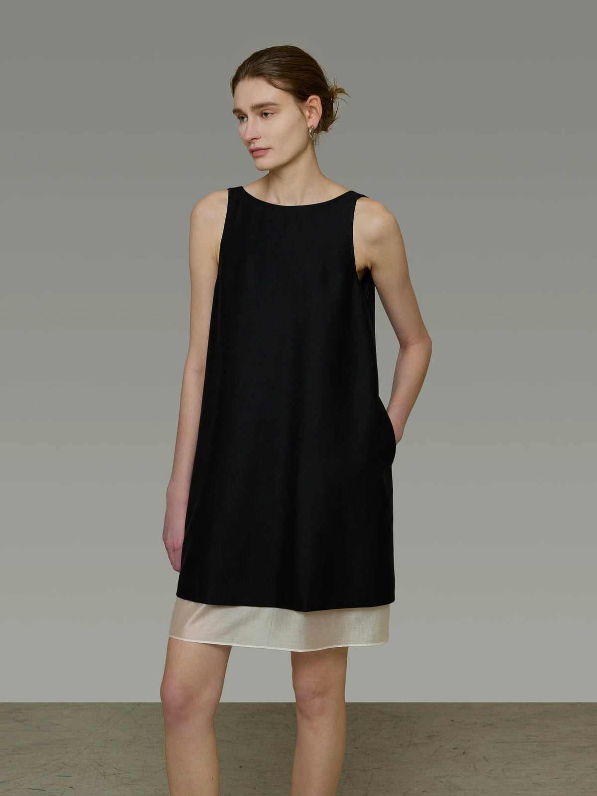 Color-Block V-Back Shift Dress product view 6
