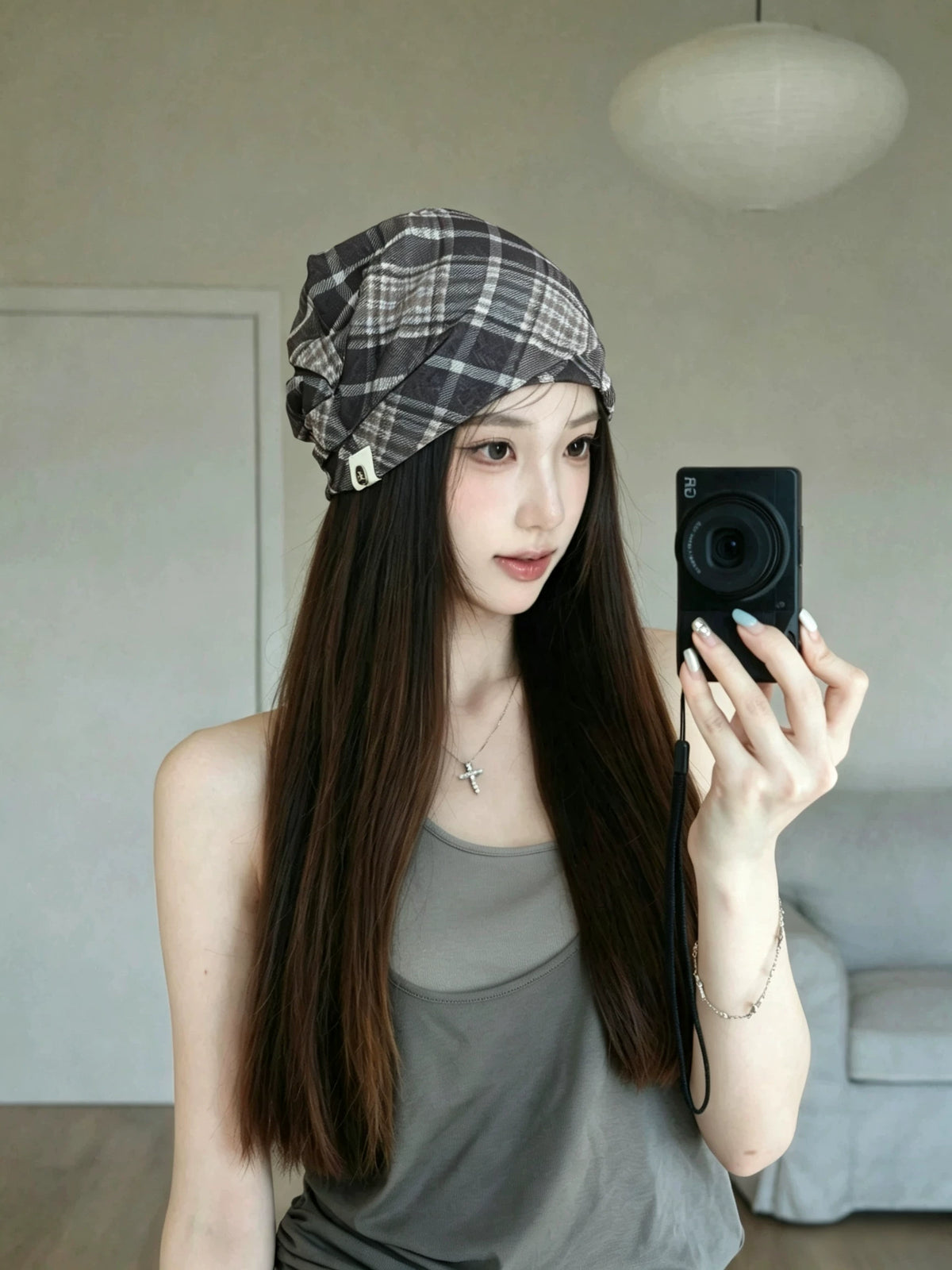 Printed Slouchy Headwrap Beanie product view 4