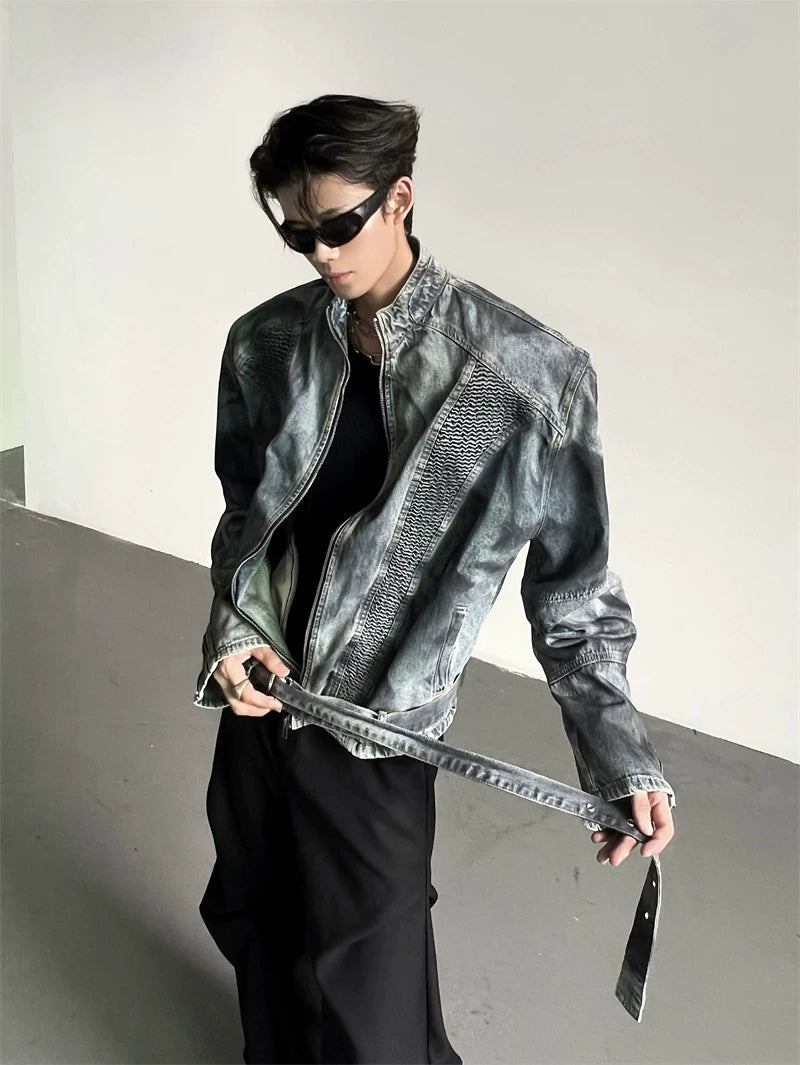 Gradient-Wash Stand-Collar Jacket product view 5