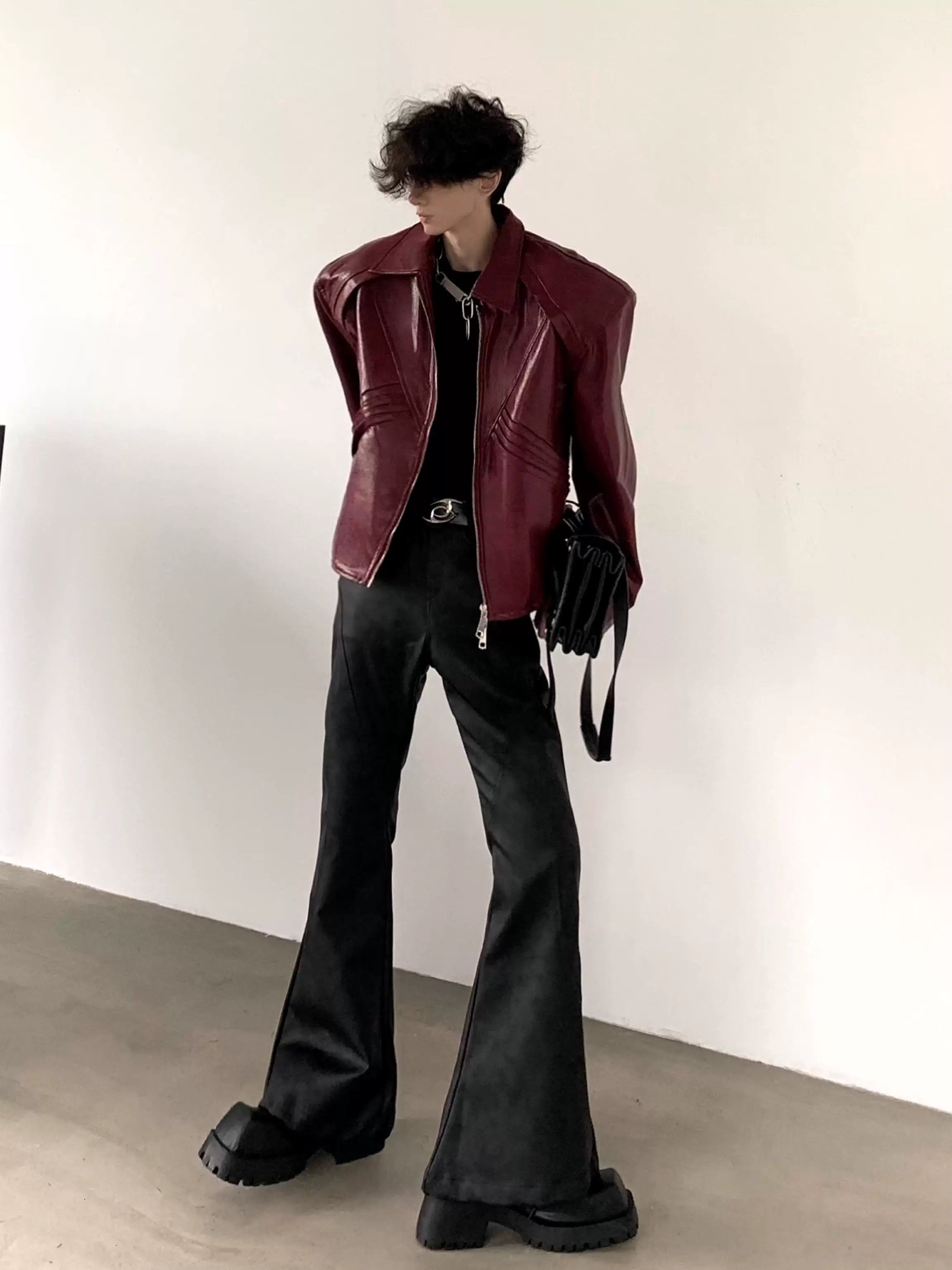 Structured Faux-Leather Moto Jacket product view 4