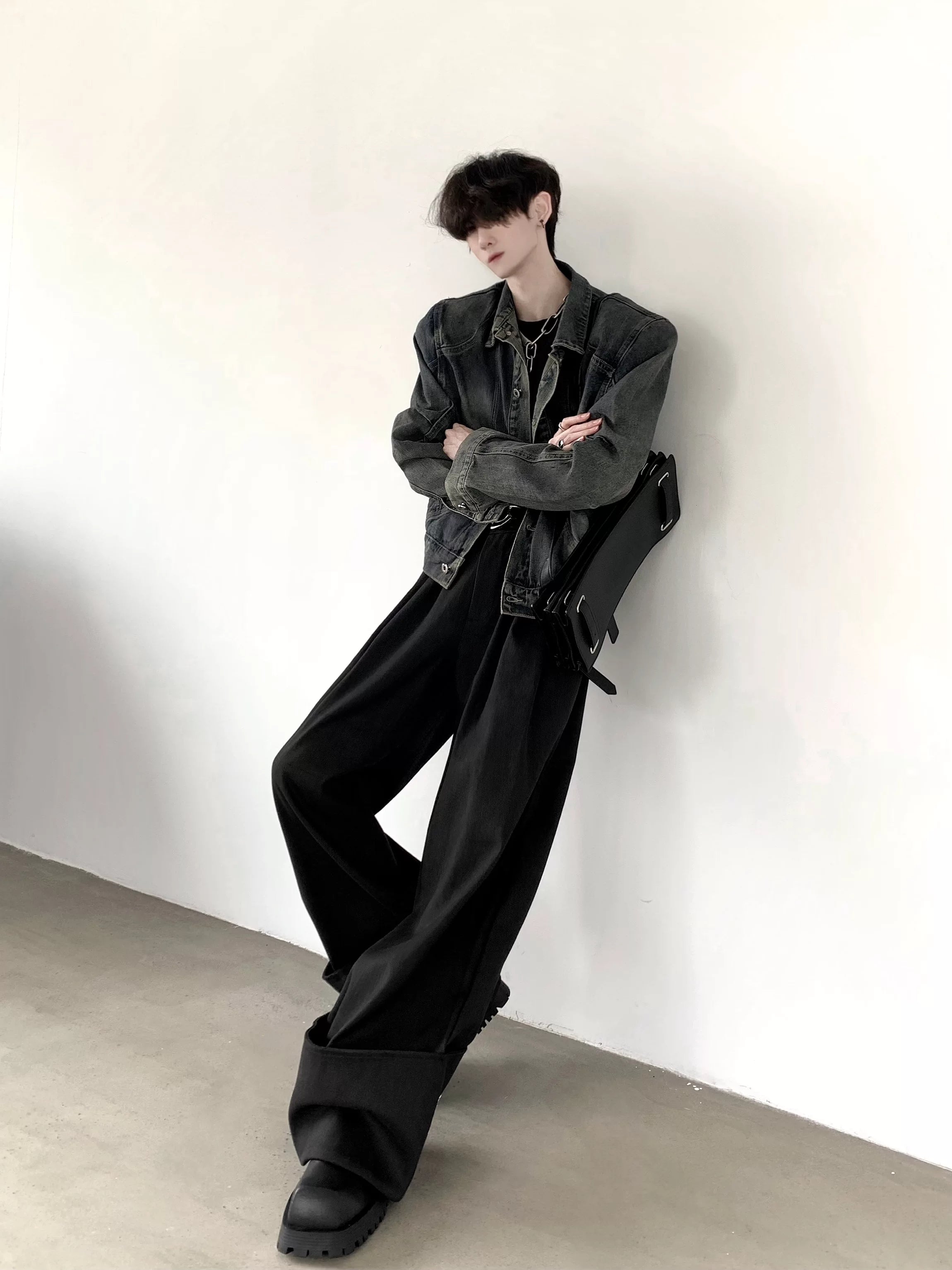 Vintage-Wash Structured Denim Jacket product view 4