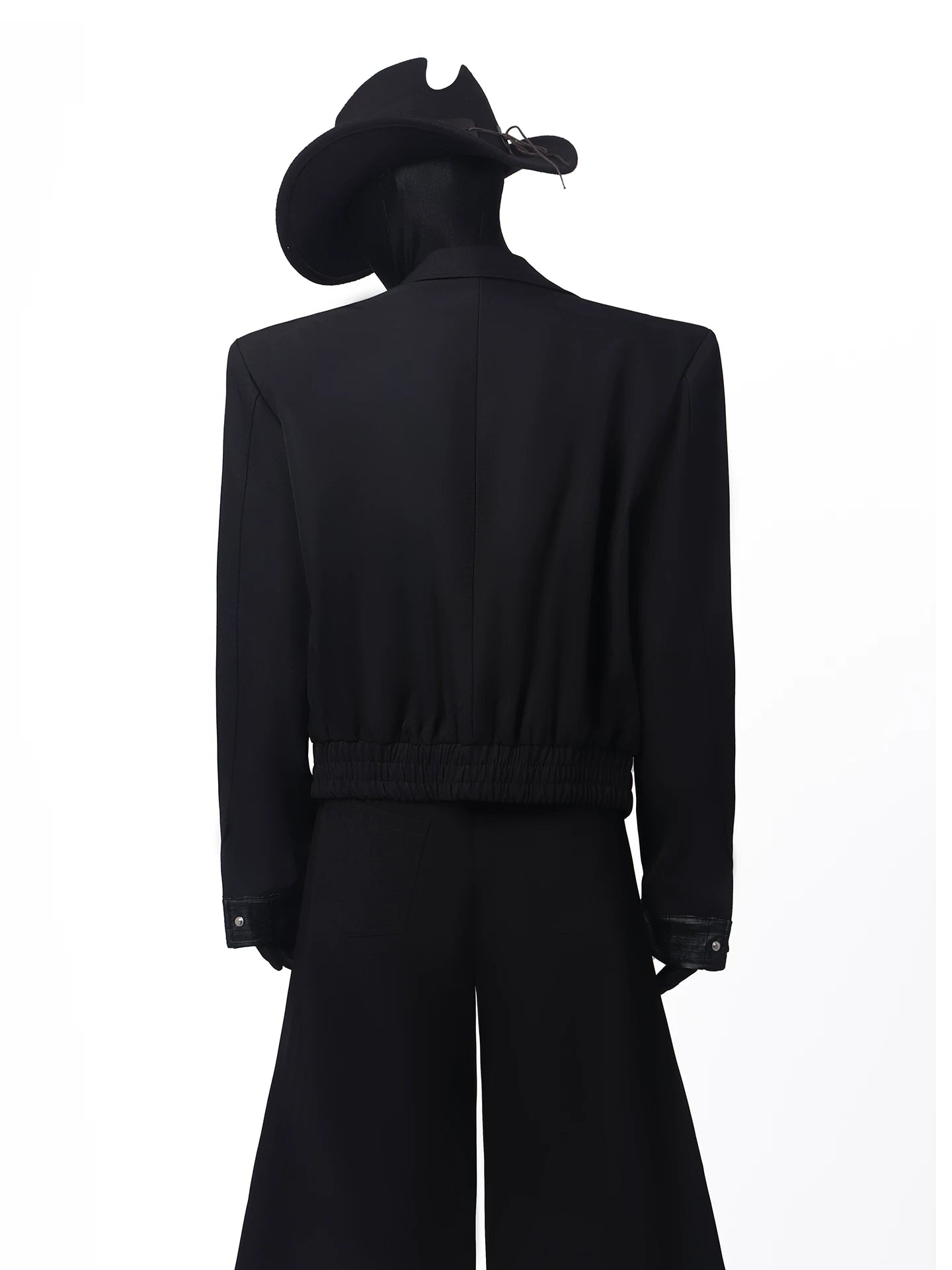 Buckle-Panel Cropped Zip Jacket product view 5