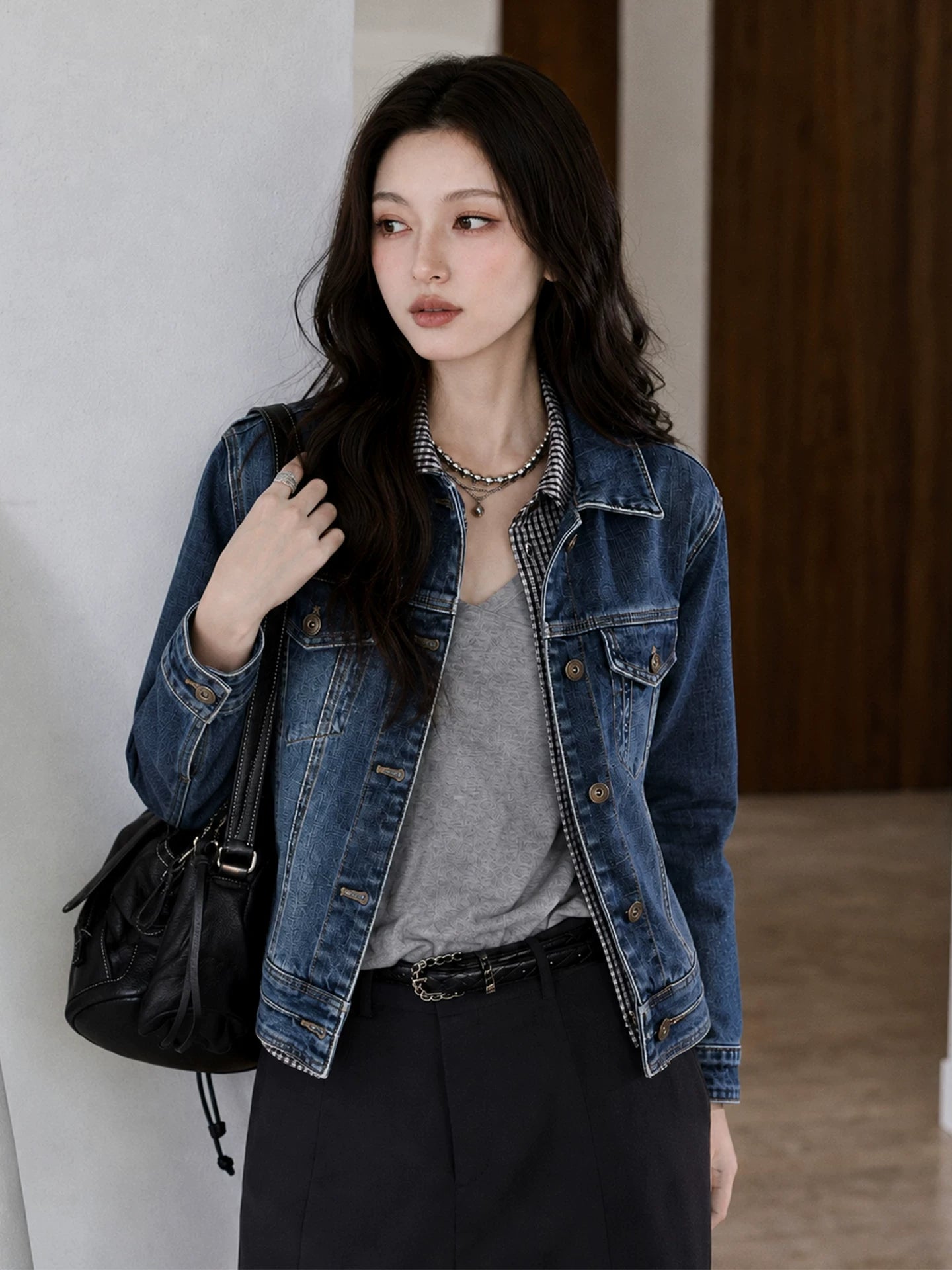 Vintage Blue Commuter Denim Jacket product view 5