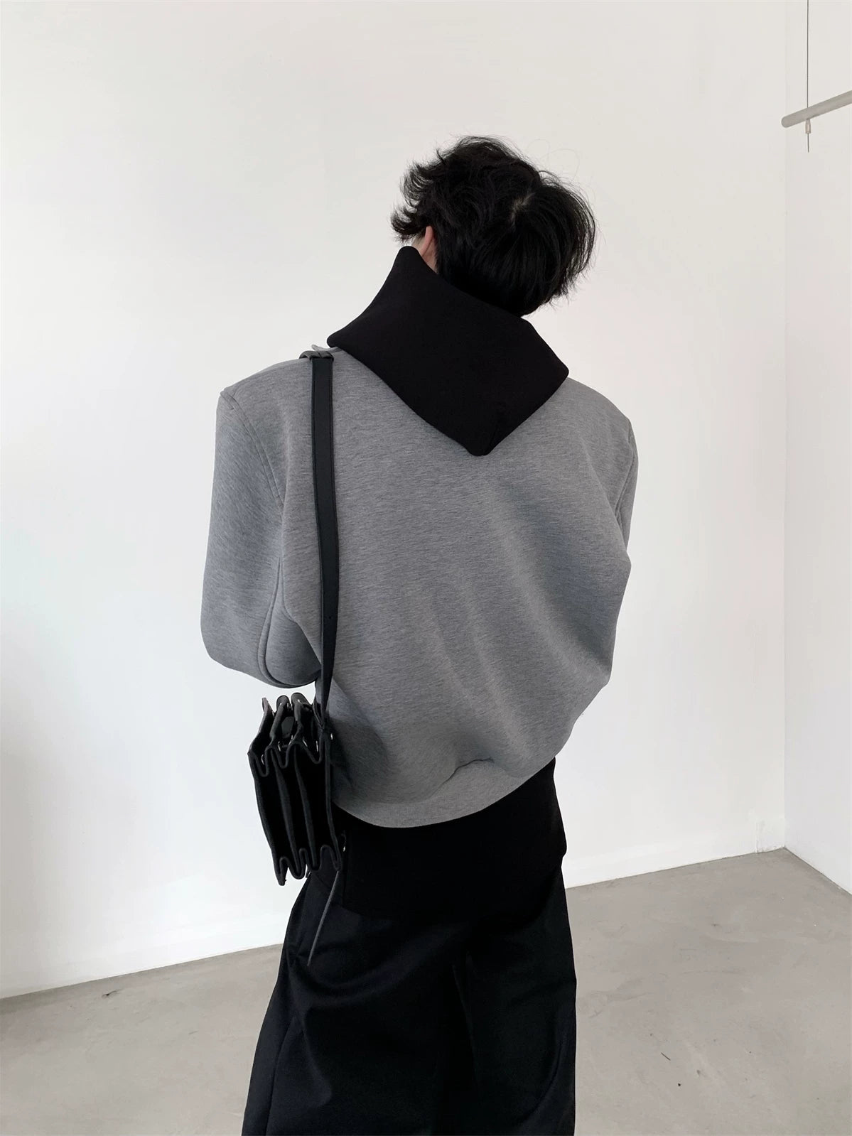 Layered Hood Panel Bomber Jacket product view 4