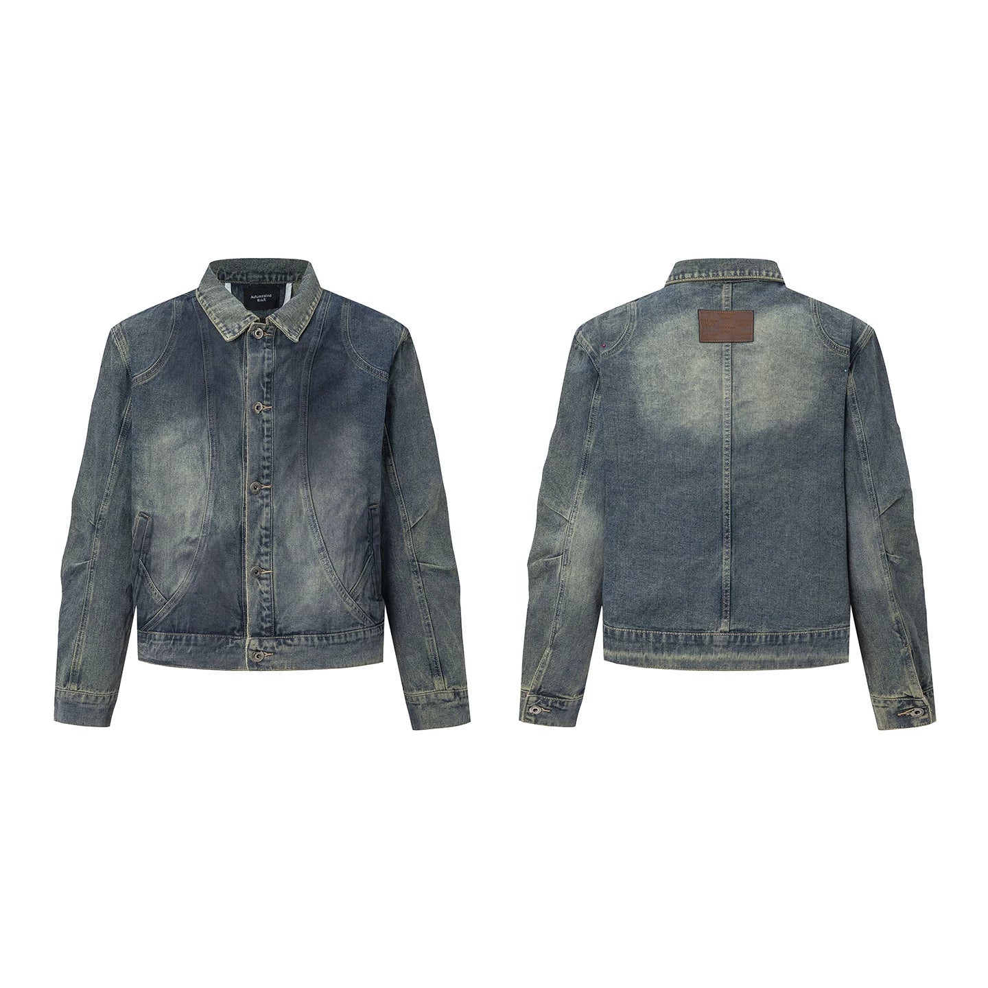 Vintage-Wash Structured Denim Jacket product view 5