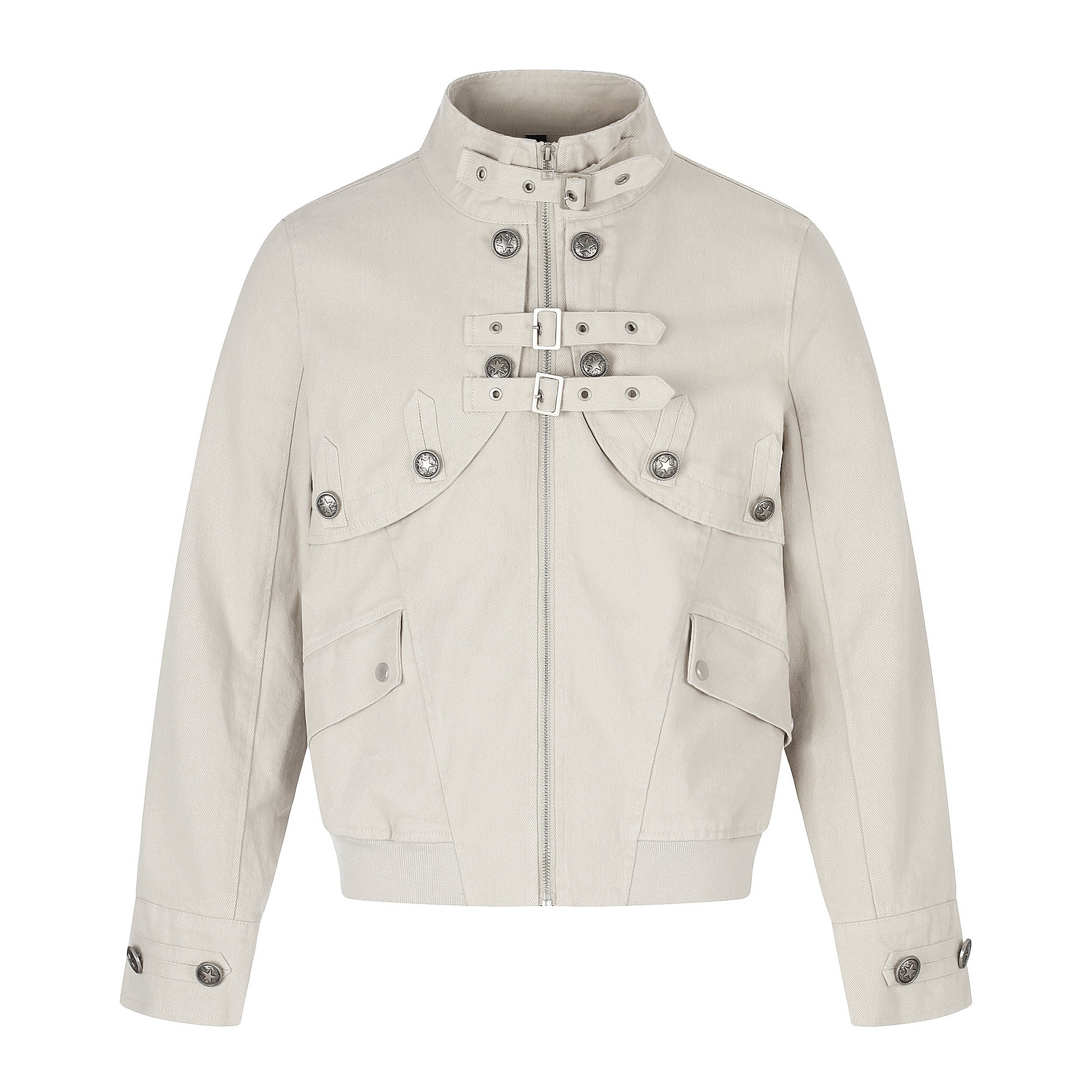 Buckle-Strap Stand-Collar Jacket product view 6