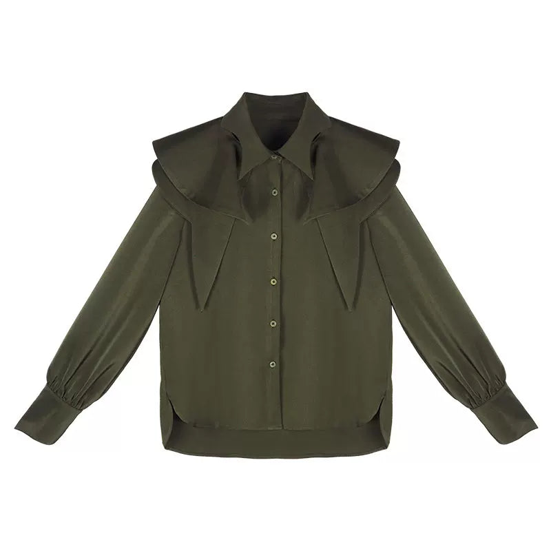 Detachable Cape-Collar Blouse product view 6