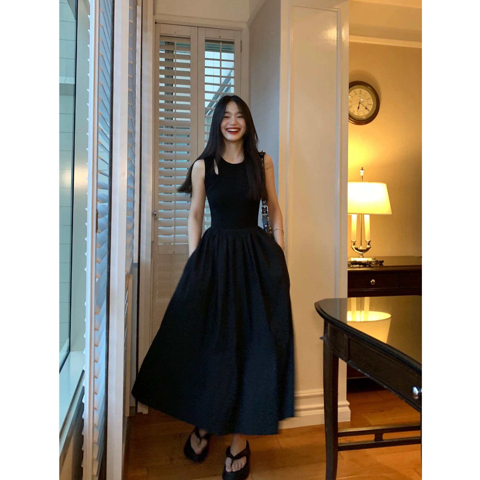Rib-Knit Drop-Waist Maxi Dress product view 3