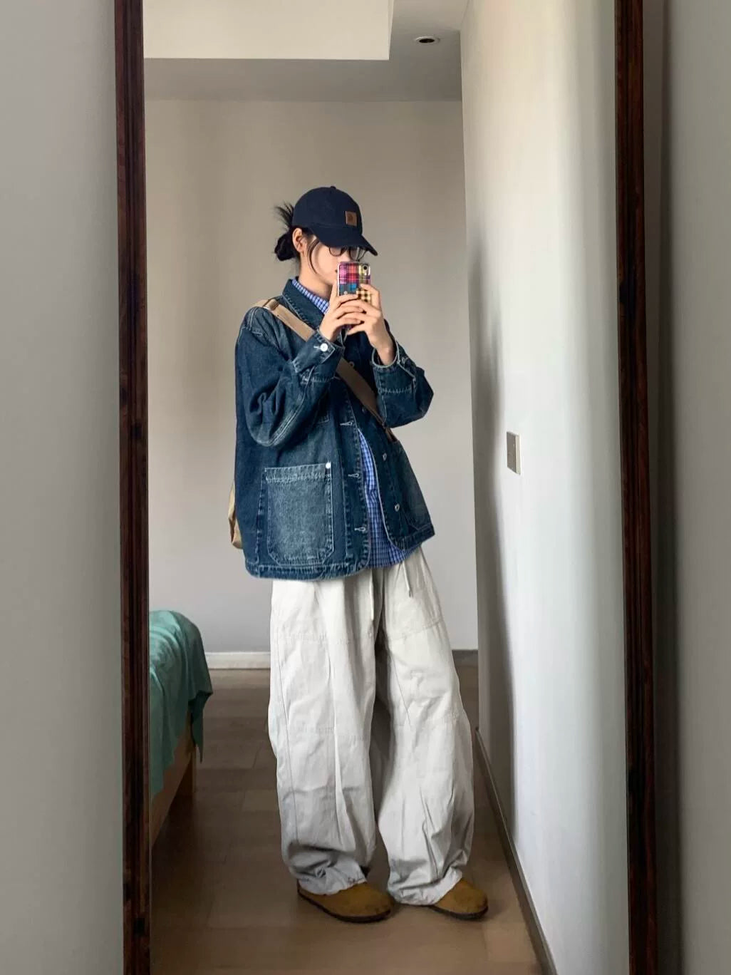Oversized Vintage-Wash Denim Jacket product view 6