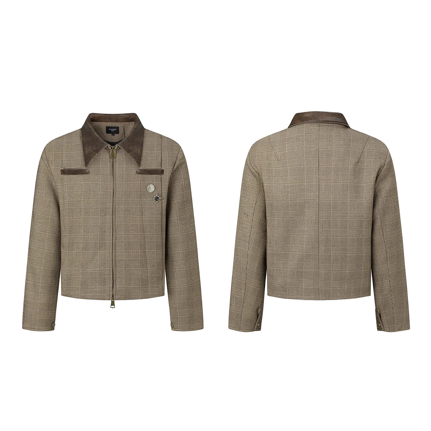 Houndstooth Sculpted-Shoulder Jacket product view 1