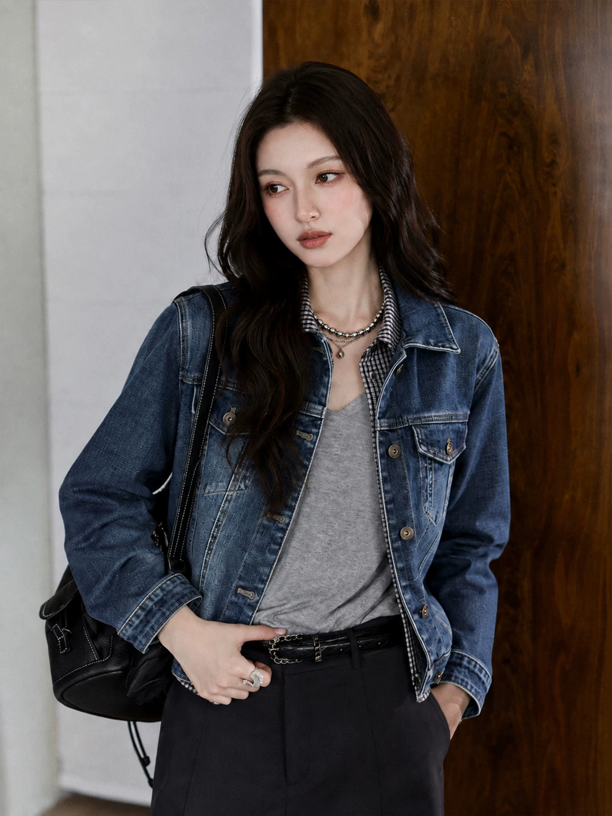 Vintage Blue Commuter Denim Jacket product view 6