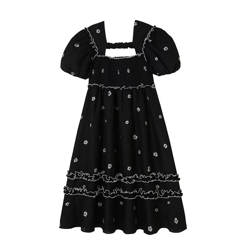 Floral Embroidered Square-Neck Midi Dress product view 6