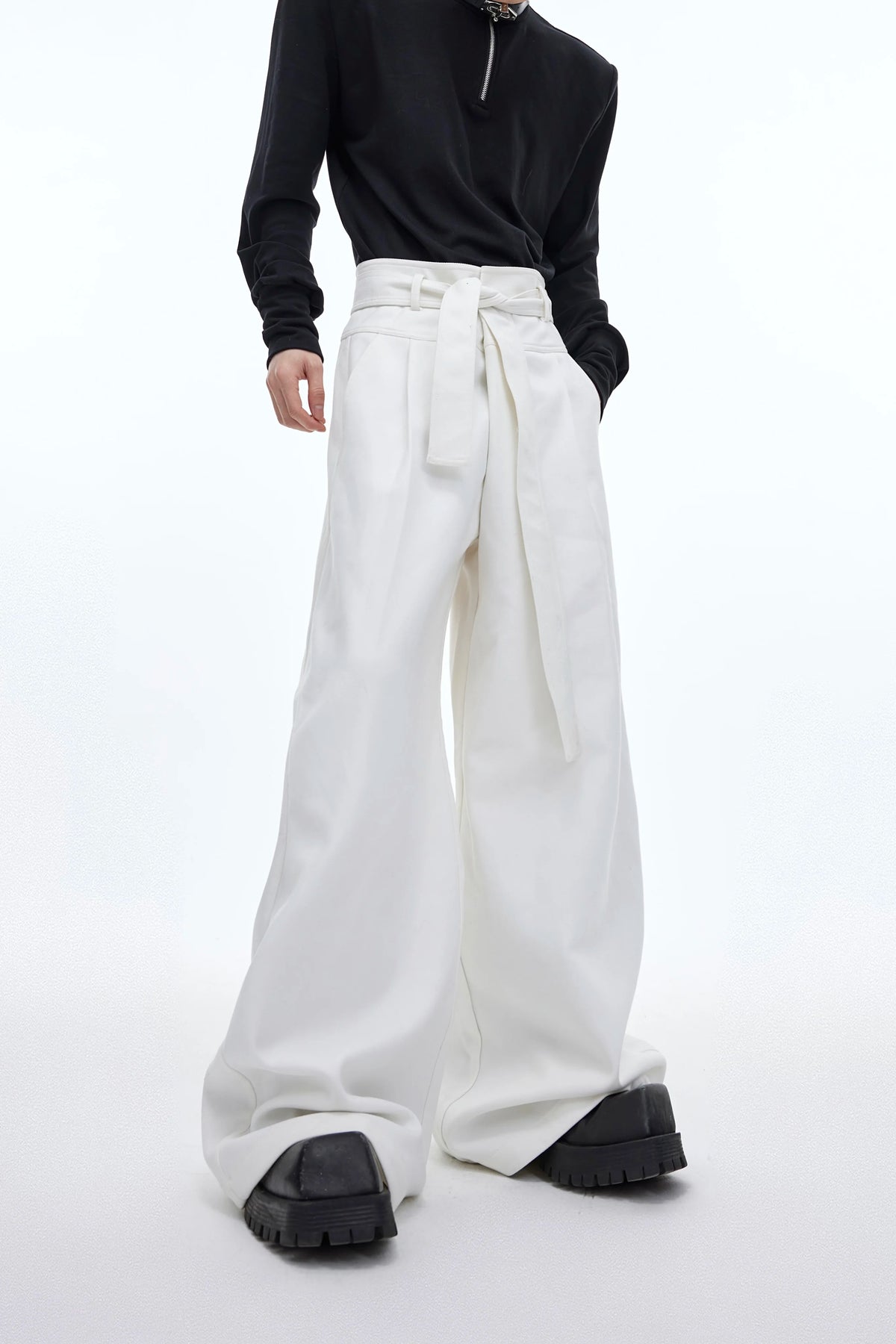 Tie-Waist Extra-Wide Trousers product view 7