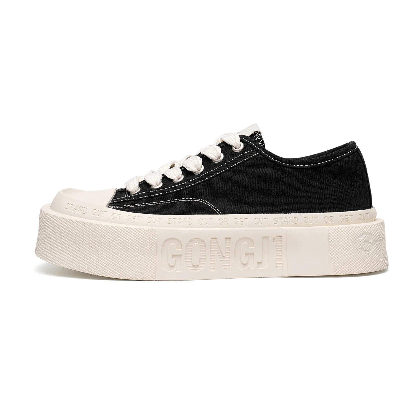 Square-Toe Platform Canvas Sneakers product view 7