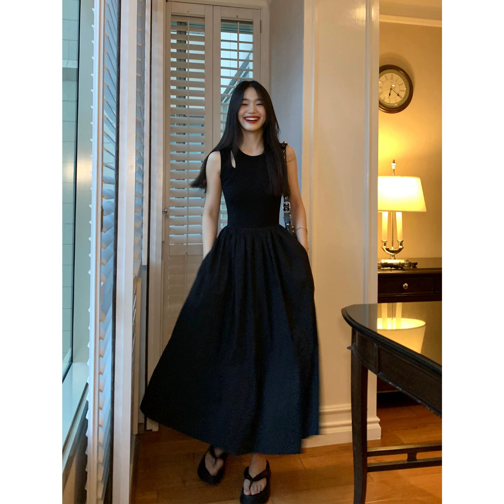 Rib-Knit Drop-Waist Maxi Dress product view 5