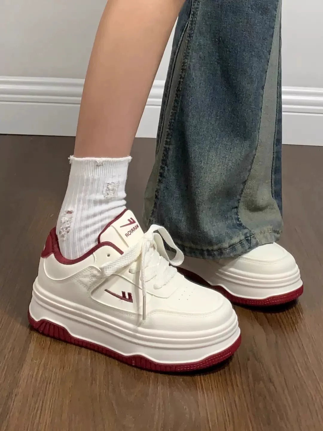 Contrast-Sole Platform Sneakers product view 7