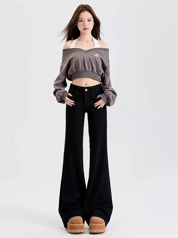 Low-Rise Flared Jeans product view 6